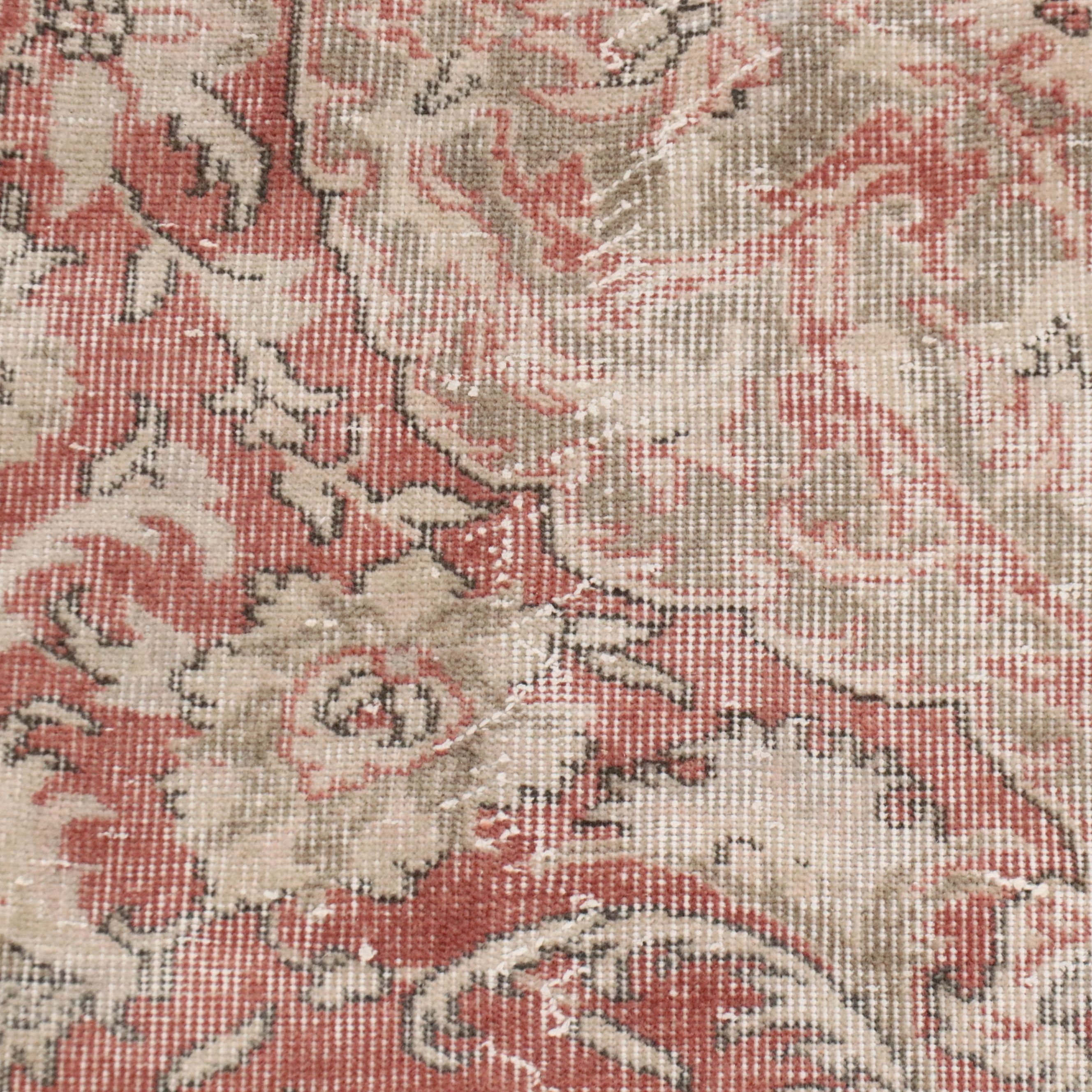 4'4 x 7'4 Hand-Knotted Turkish Oushak Area Rug