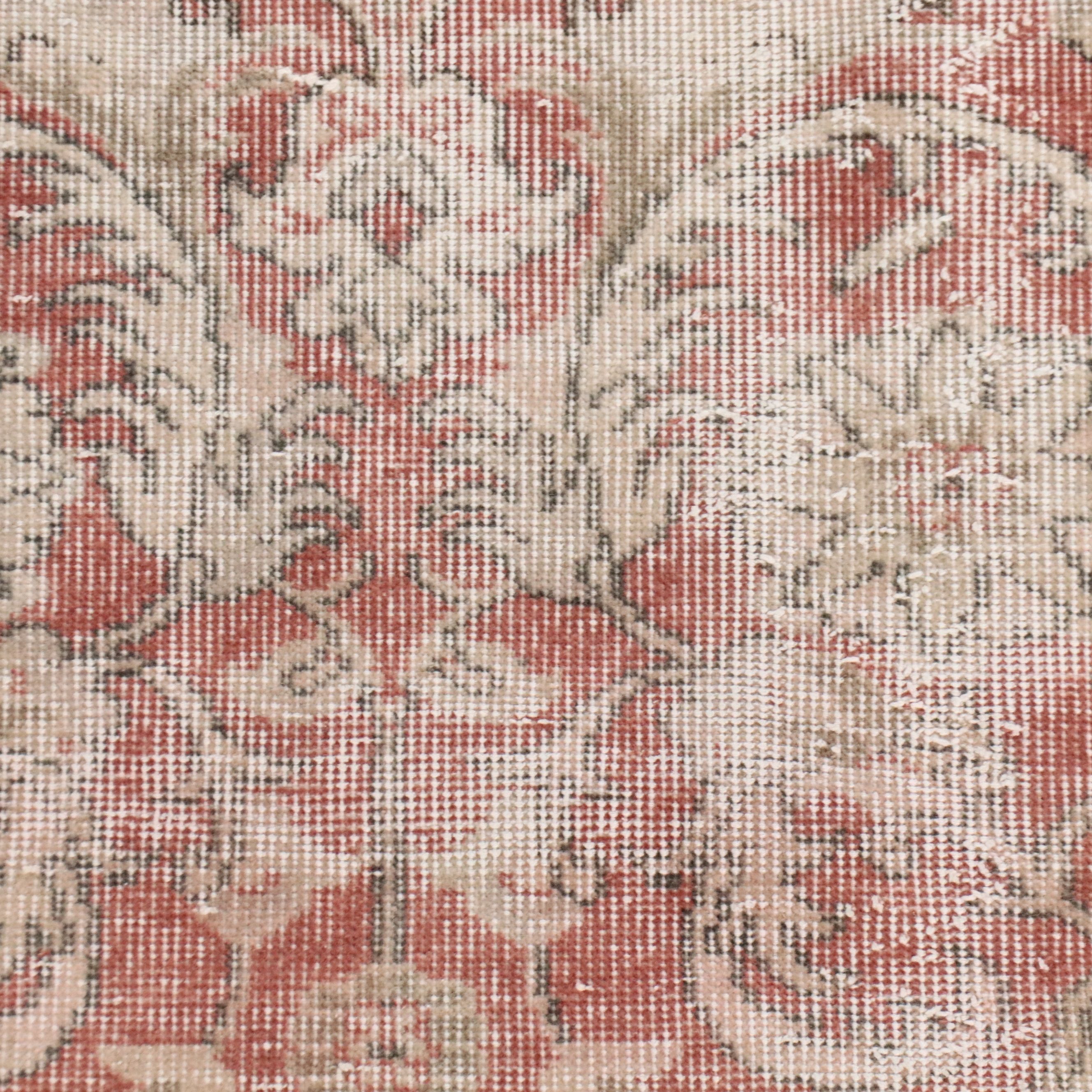 4'4 x 7'4 Hand-Knotted Turkish Oushak Area Rug