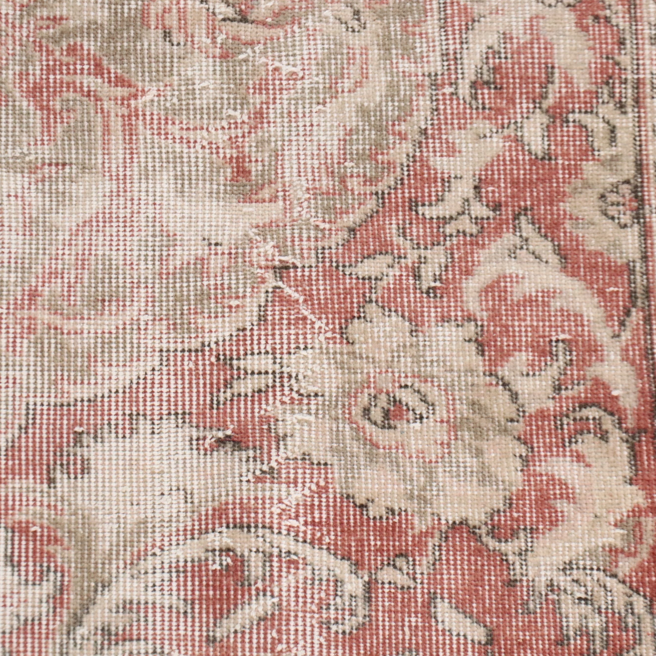 4'4 x 7'4 Hand-Knotted Turkish Oushak Area Rug