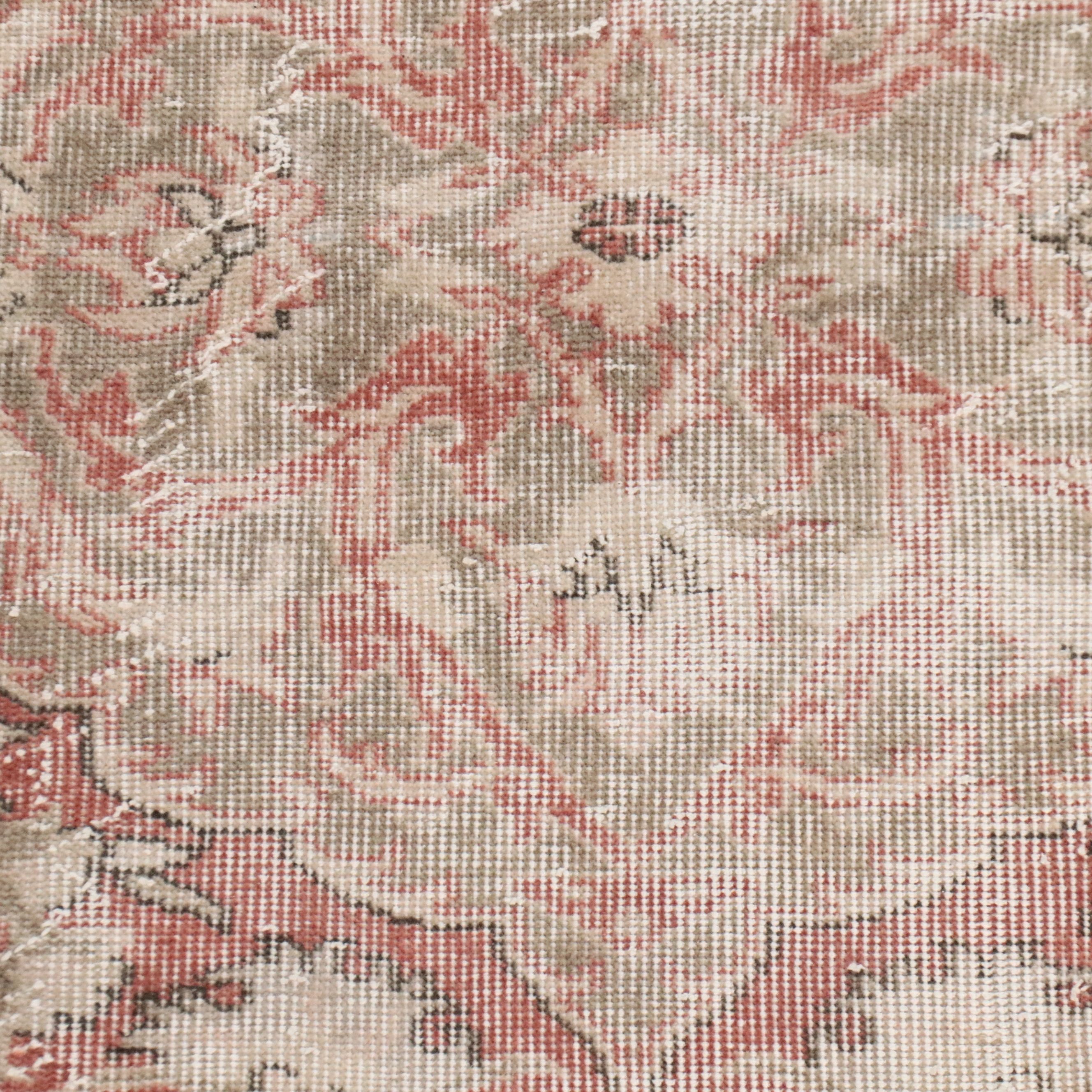 4'4 x 7'4 Hand-Knotted Turkish Oushak Area Rug