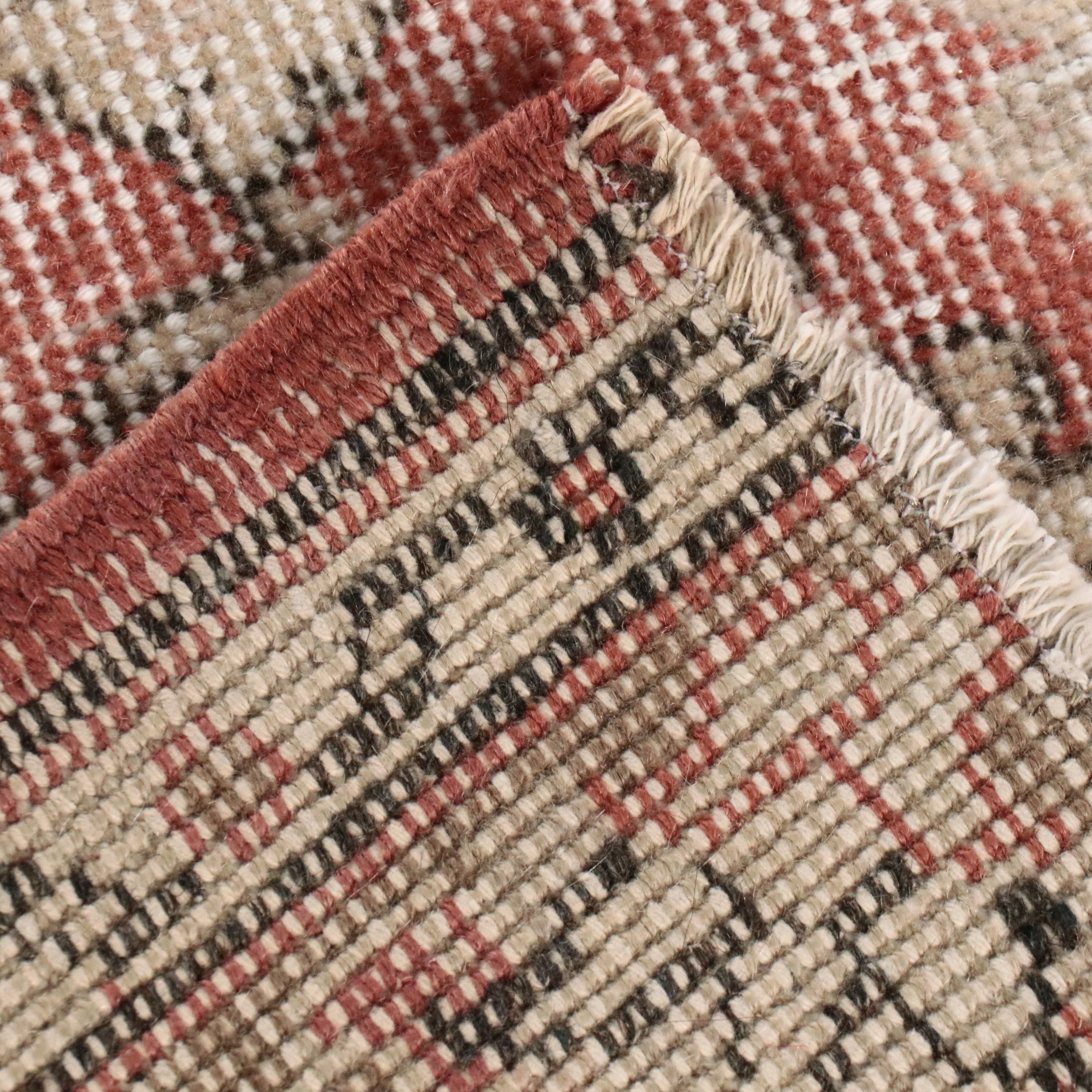 4'4 x 7'4 Hand-Knotted Turkish Oushak Area Rug