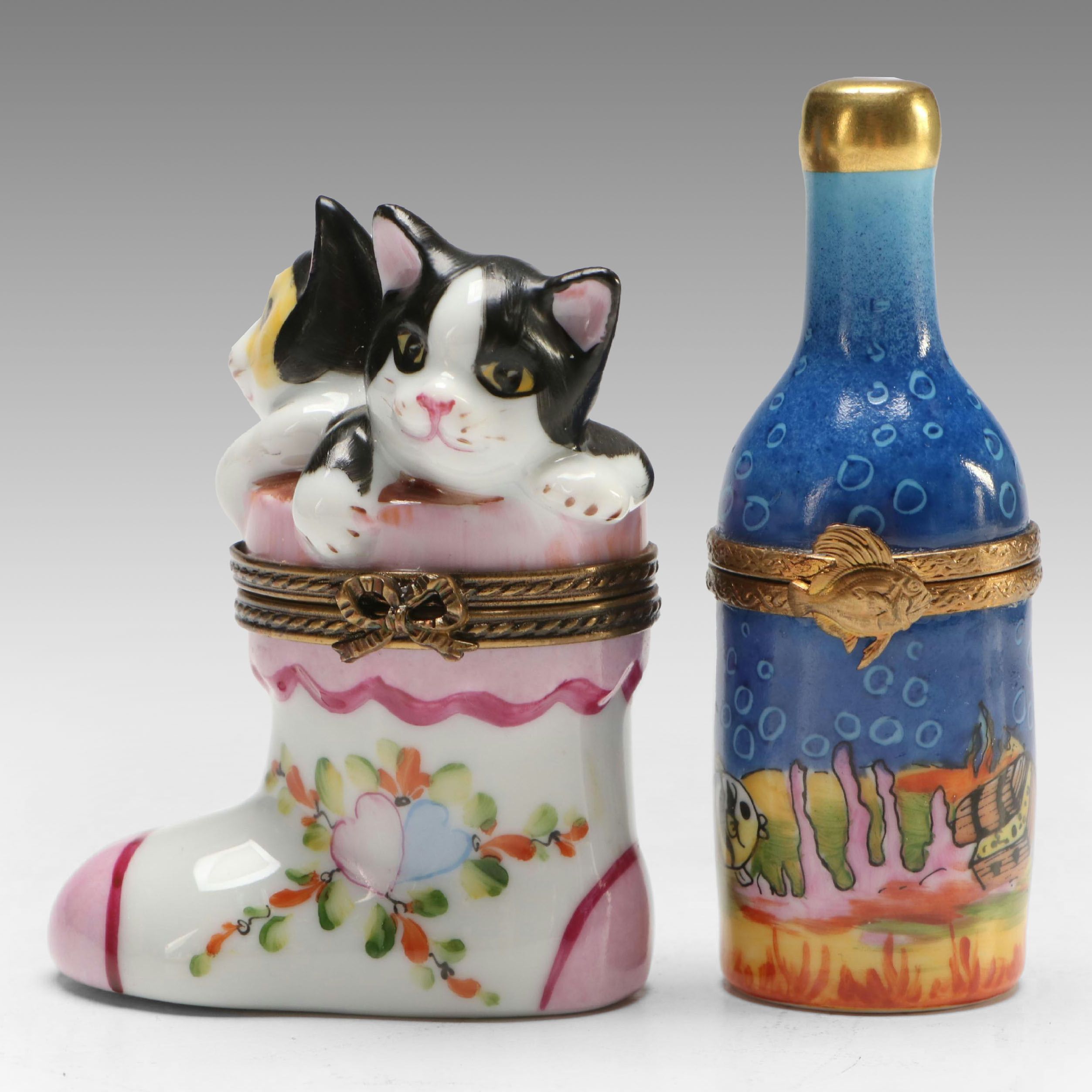 Chamart and Rochard Porcelain Limoges Boxes