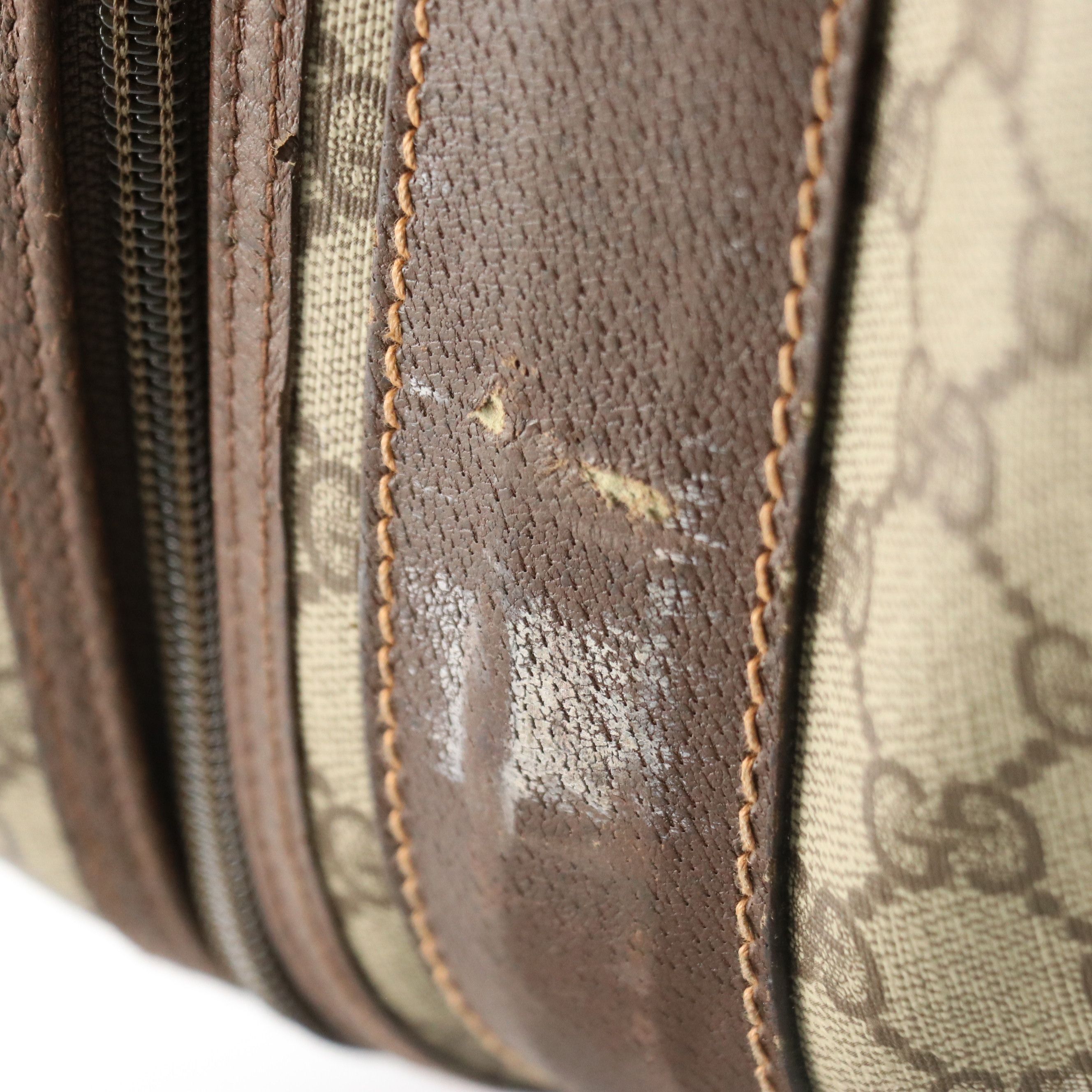 Gucci Web Stripe 60cm Soft Suitcase in GG Supreme Canvas and Leather