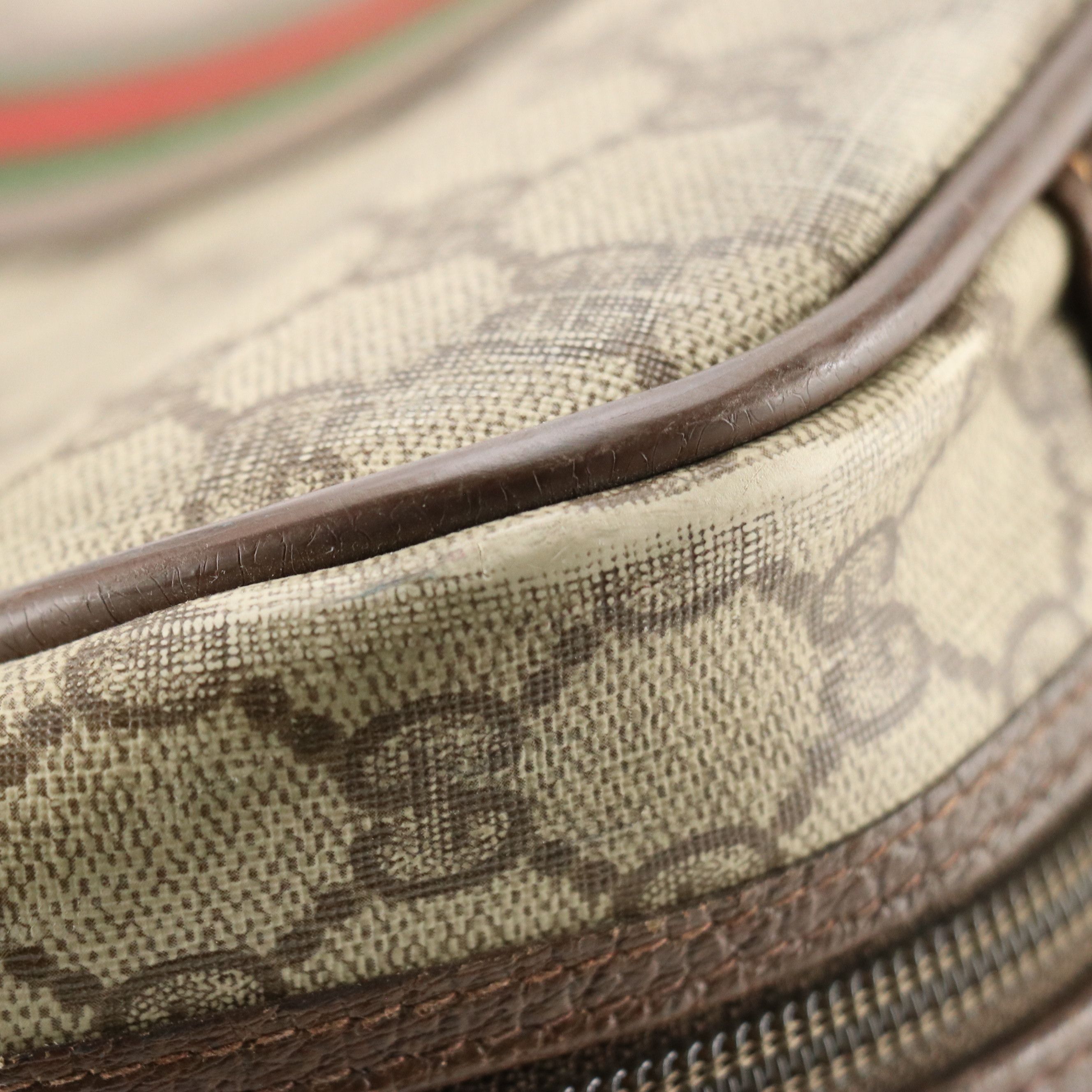 Gucci Web Stripe 60cm Soft Suitcase in GG Supreme Canvas and Leather