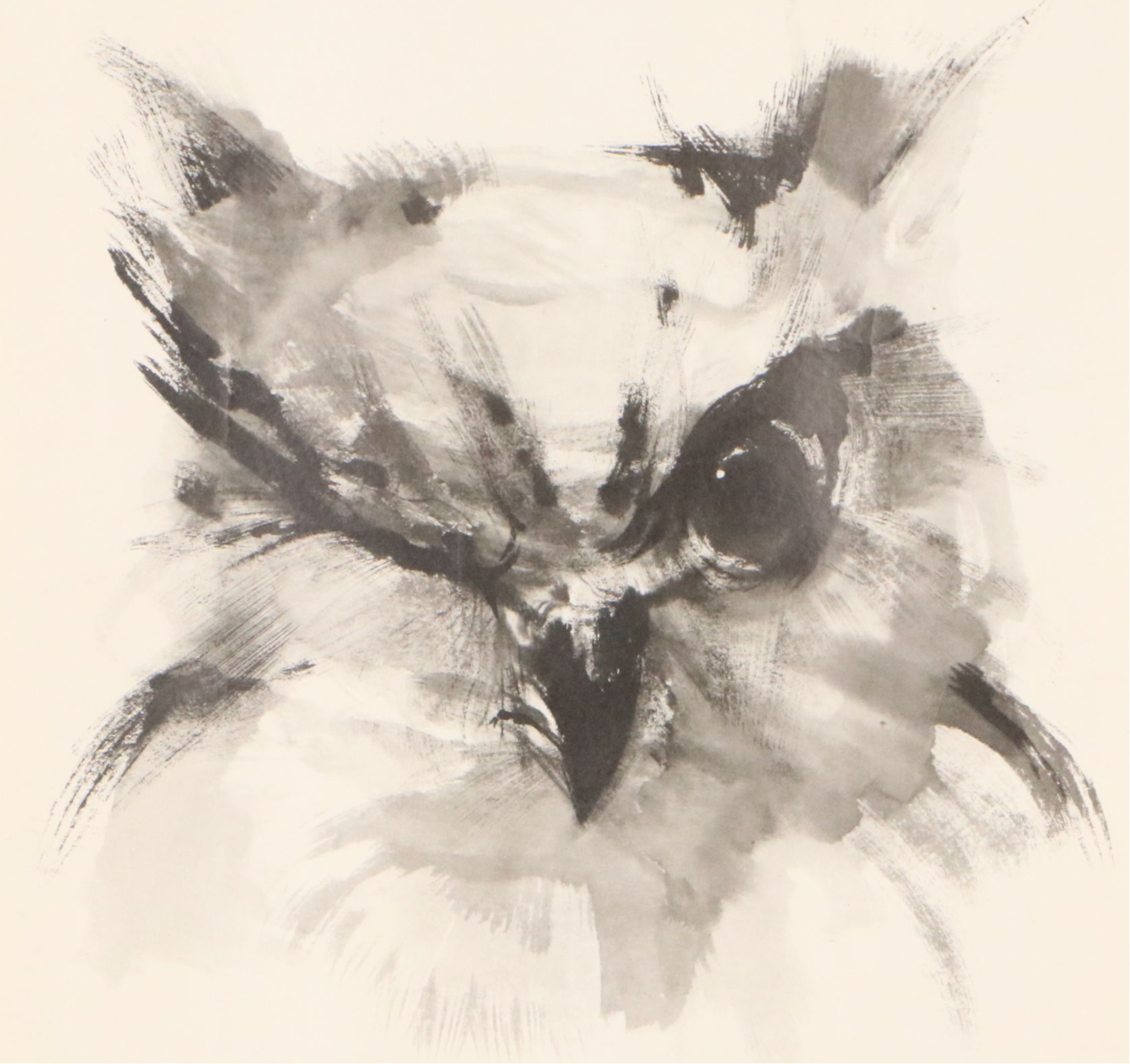Offset Lithograph of Owl After Klaus Meyer-Gasters, Late 20th Century
