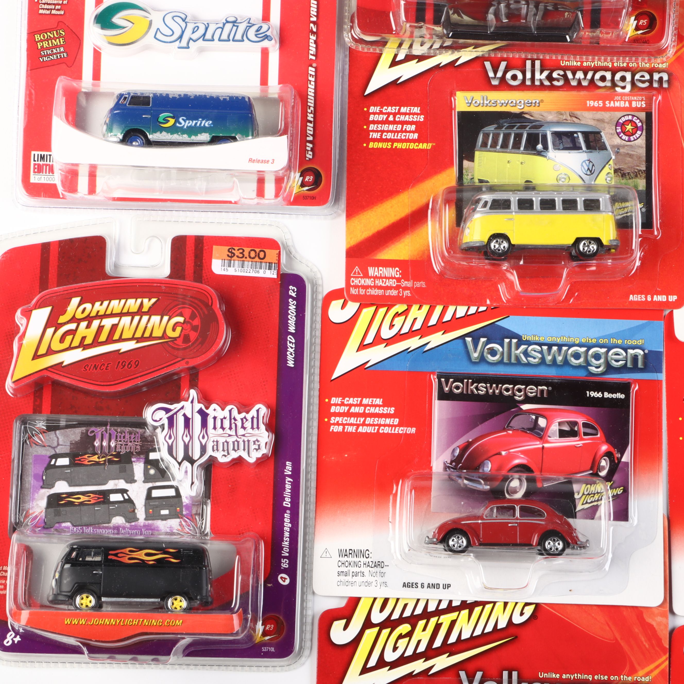 Johnny Lightning Volkswagen 1964 21 Window Samba Bus and Other Diecast Toy Cars
