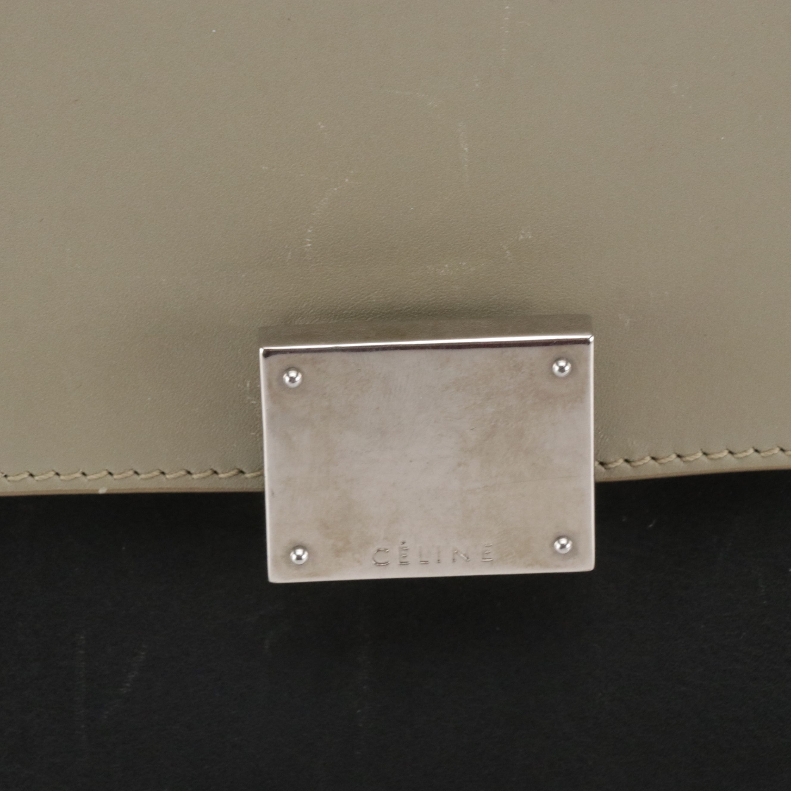 Céline Small Trapeze Two-Way Bag in Tricolored Leather