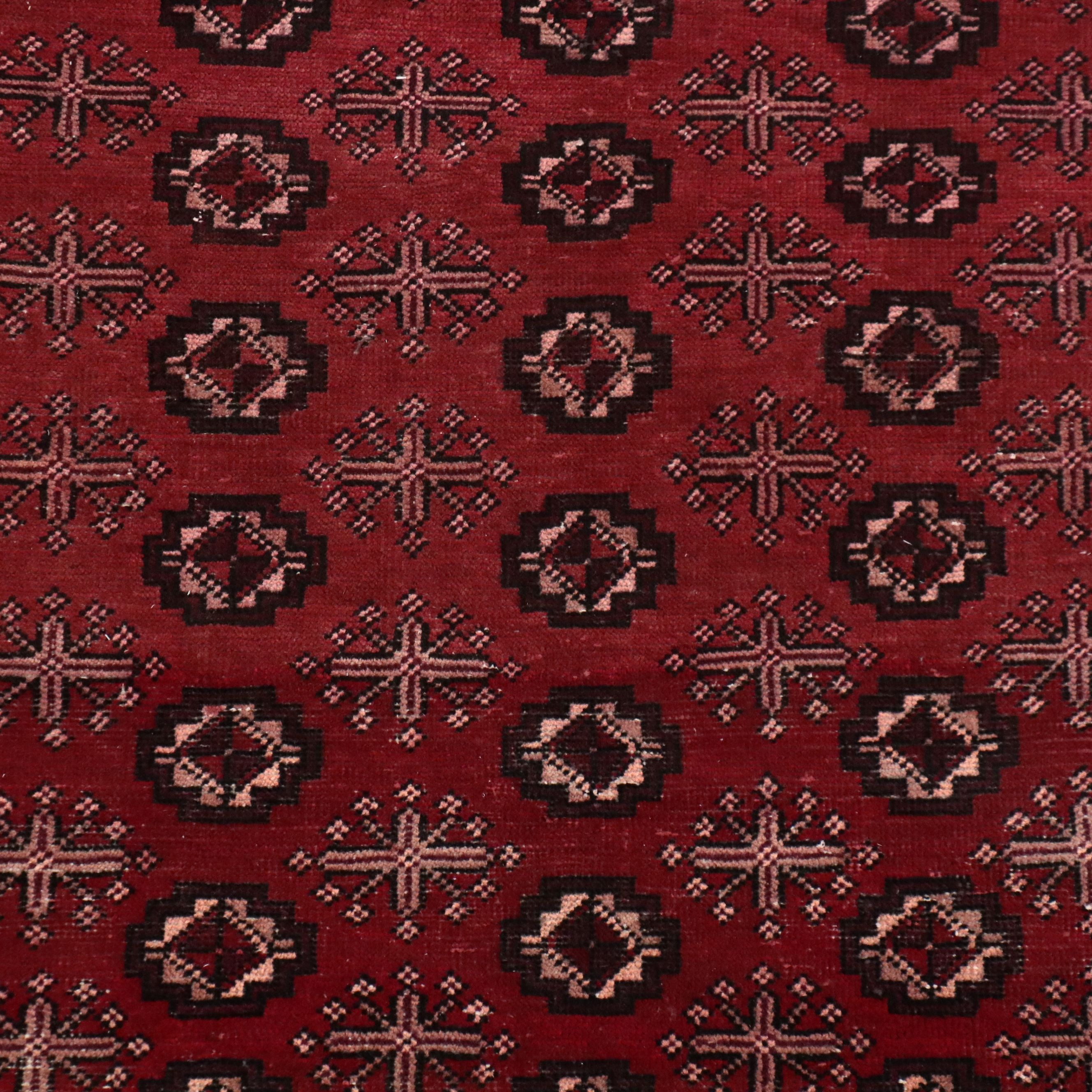 3'6 x 8'5 Hand-Knotted Pakistani Bokhara Area Rug