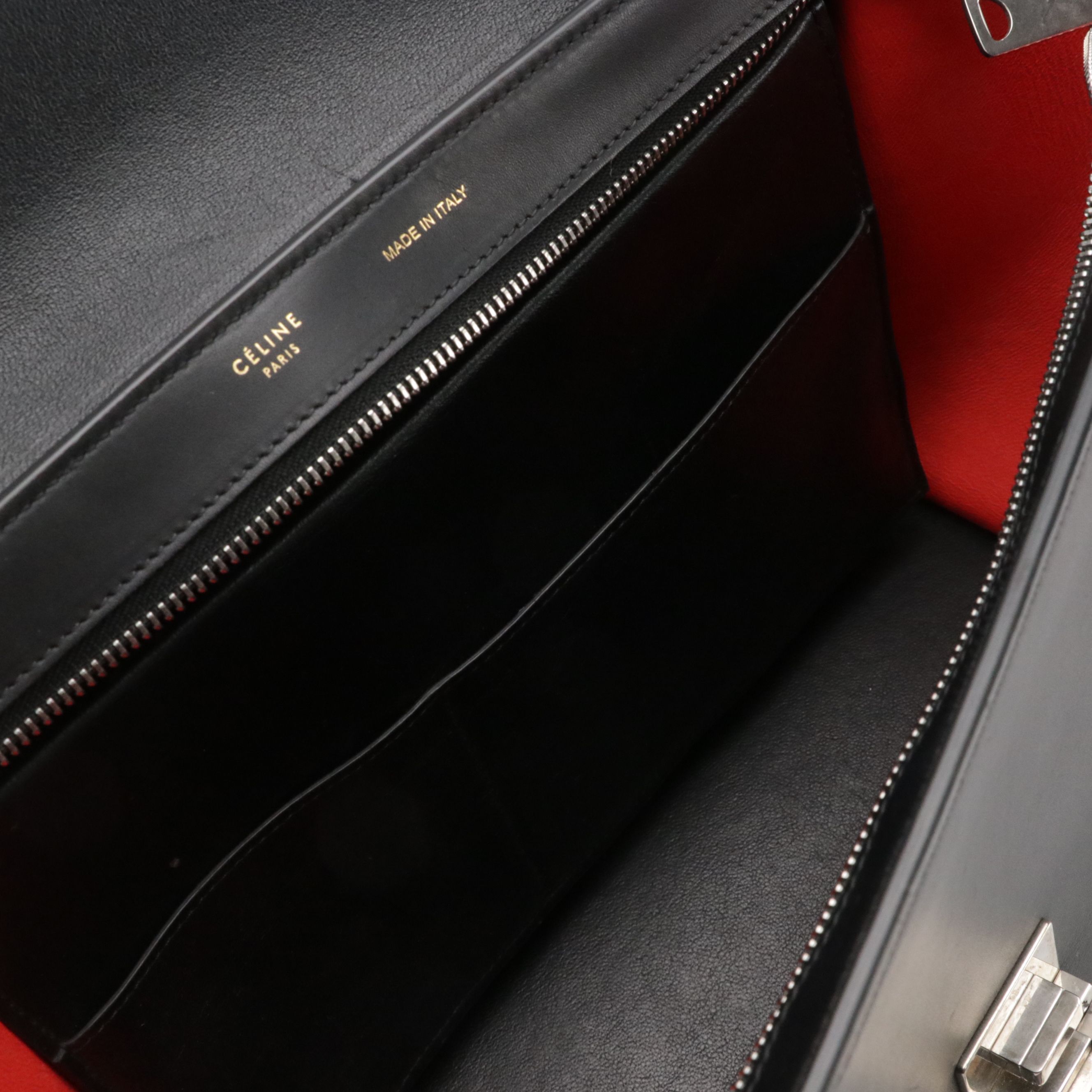 Céline Small Trapeze Two-Way Bag in Tricolored Leather