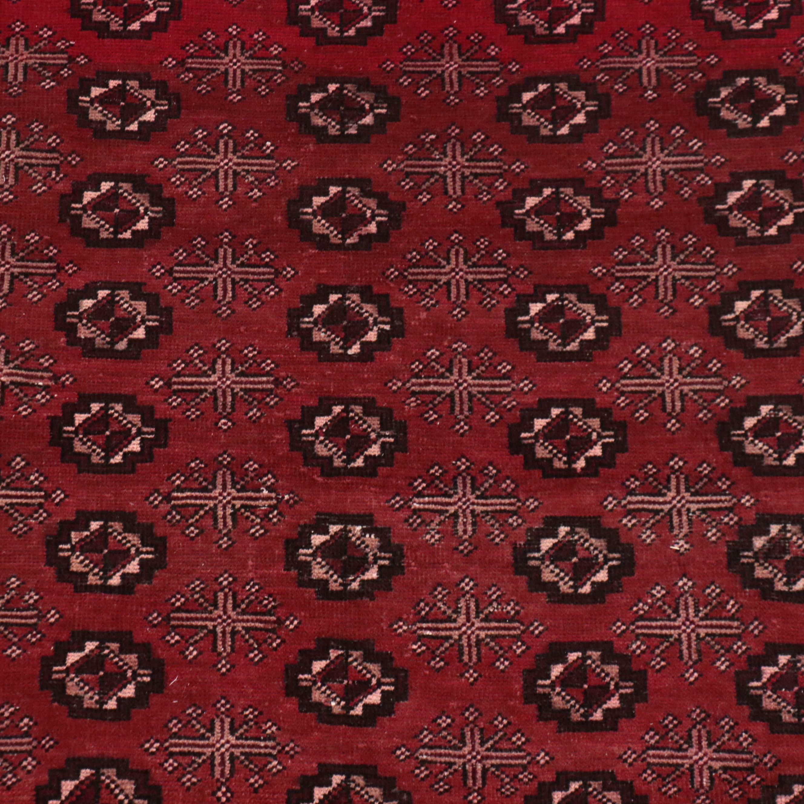 3'6 x 8'5 Hand-Knotted Pakistani Bokhara Area Rug