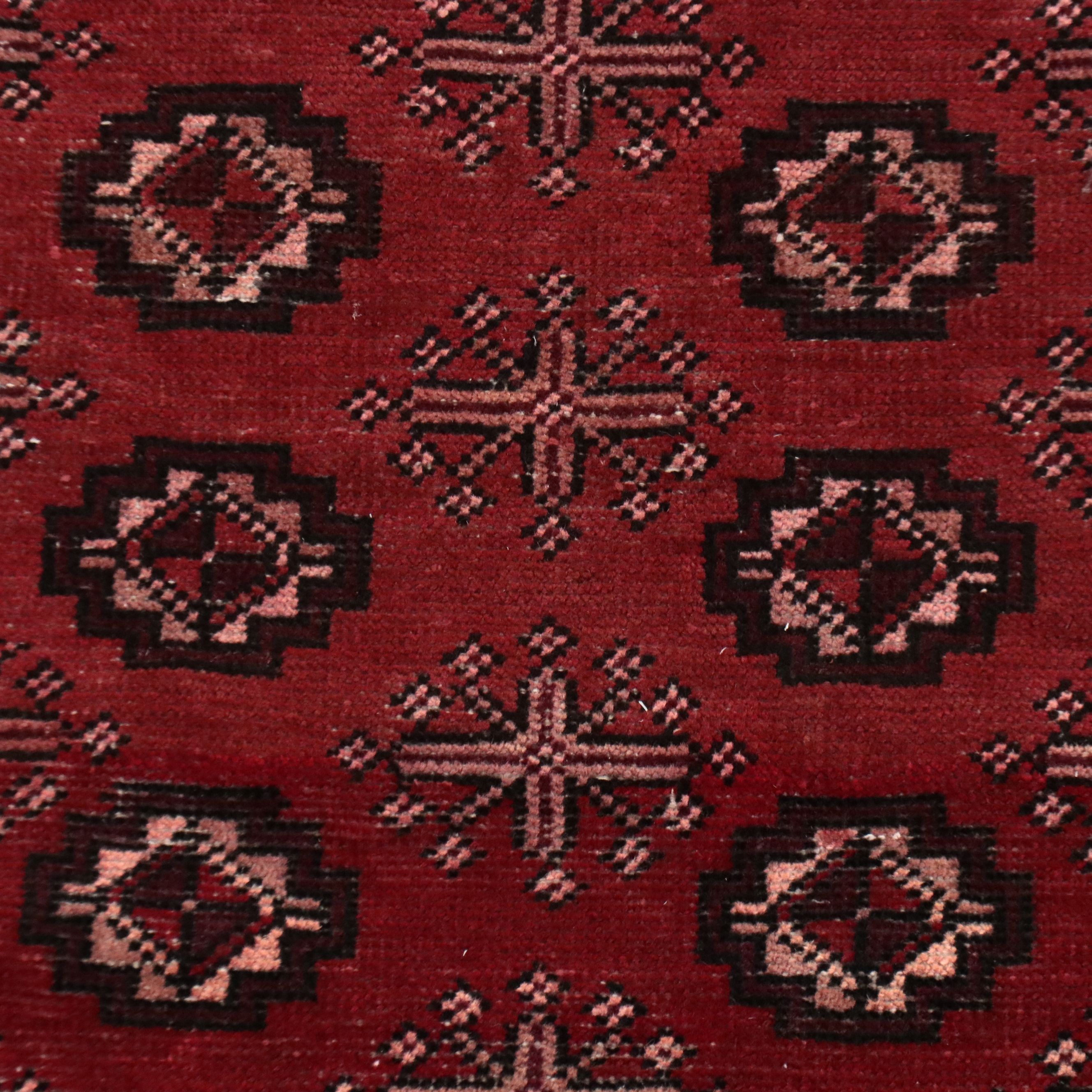 3'6 x 8'5 Hand-Knotted Pakistani Bokhara Area Rug