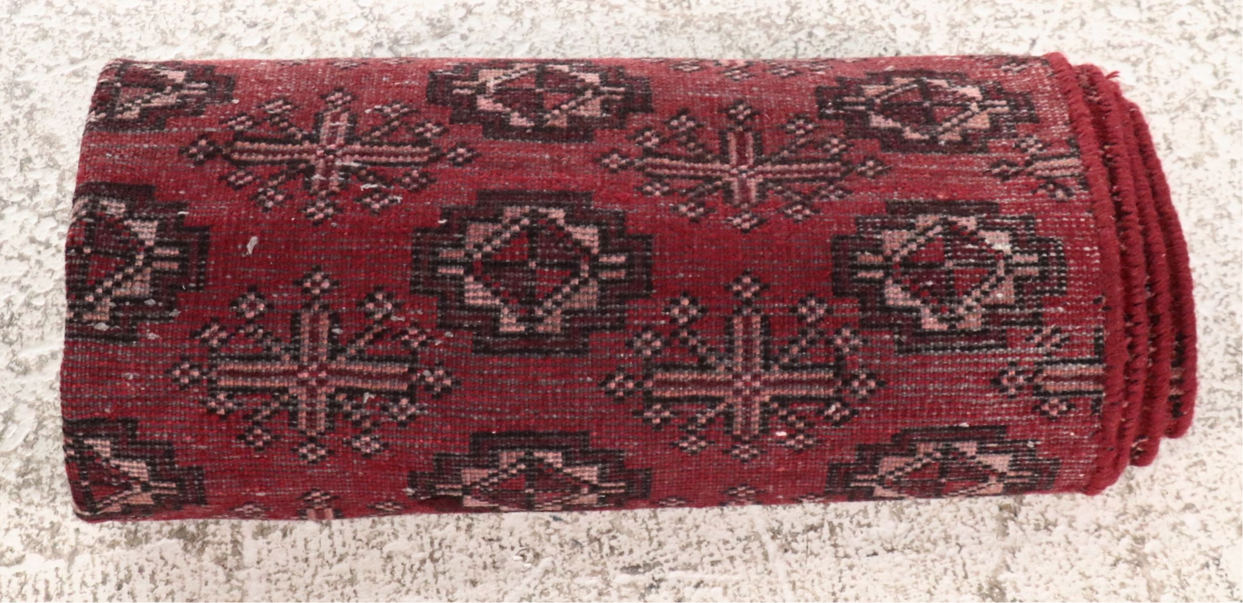 3'6 x 8'5 Hand-Knotted Pakistani Bokhara Area Rug