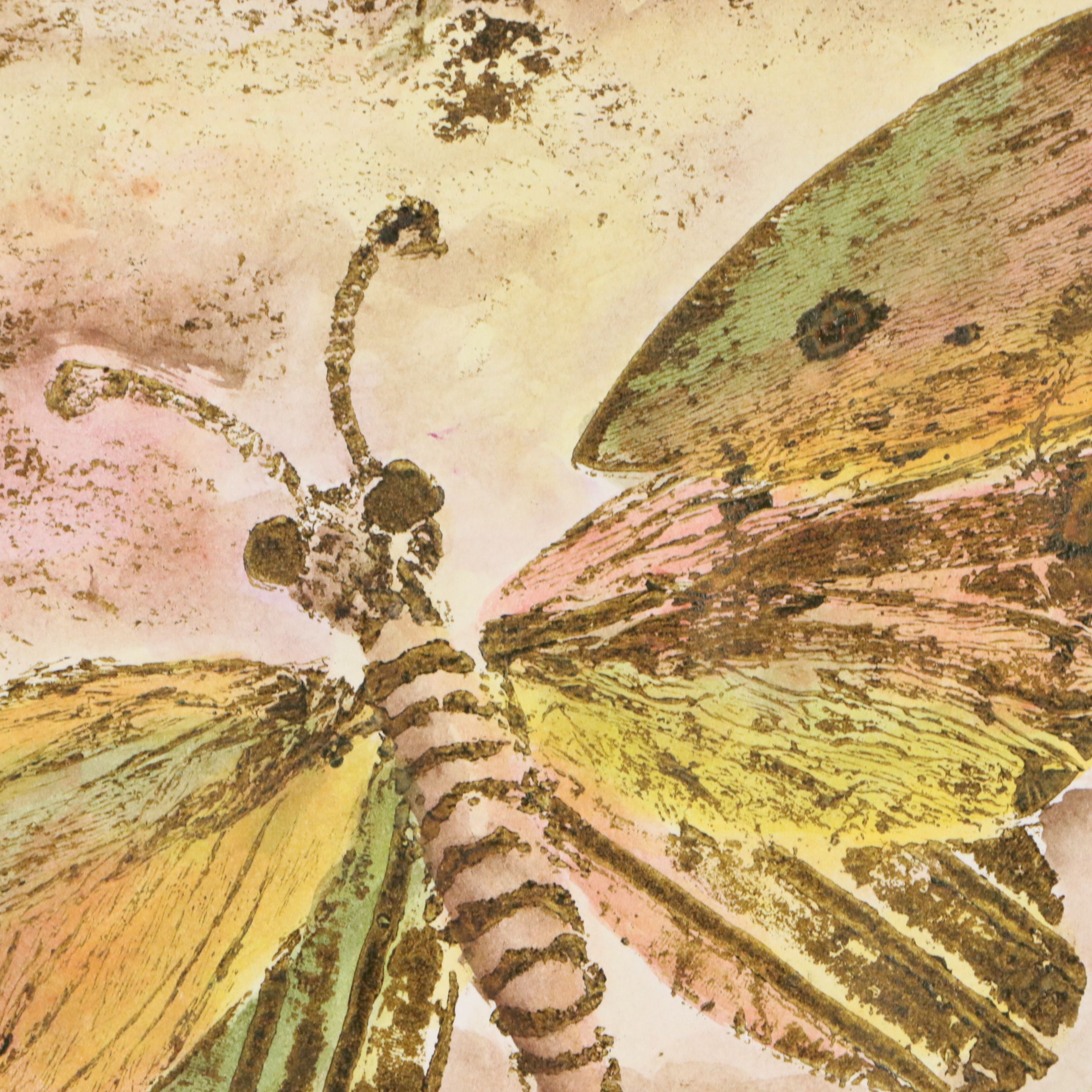 Relief Print of Leaves and Butterfly "De Lo Mismo Tu Y Yo," 2000