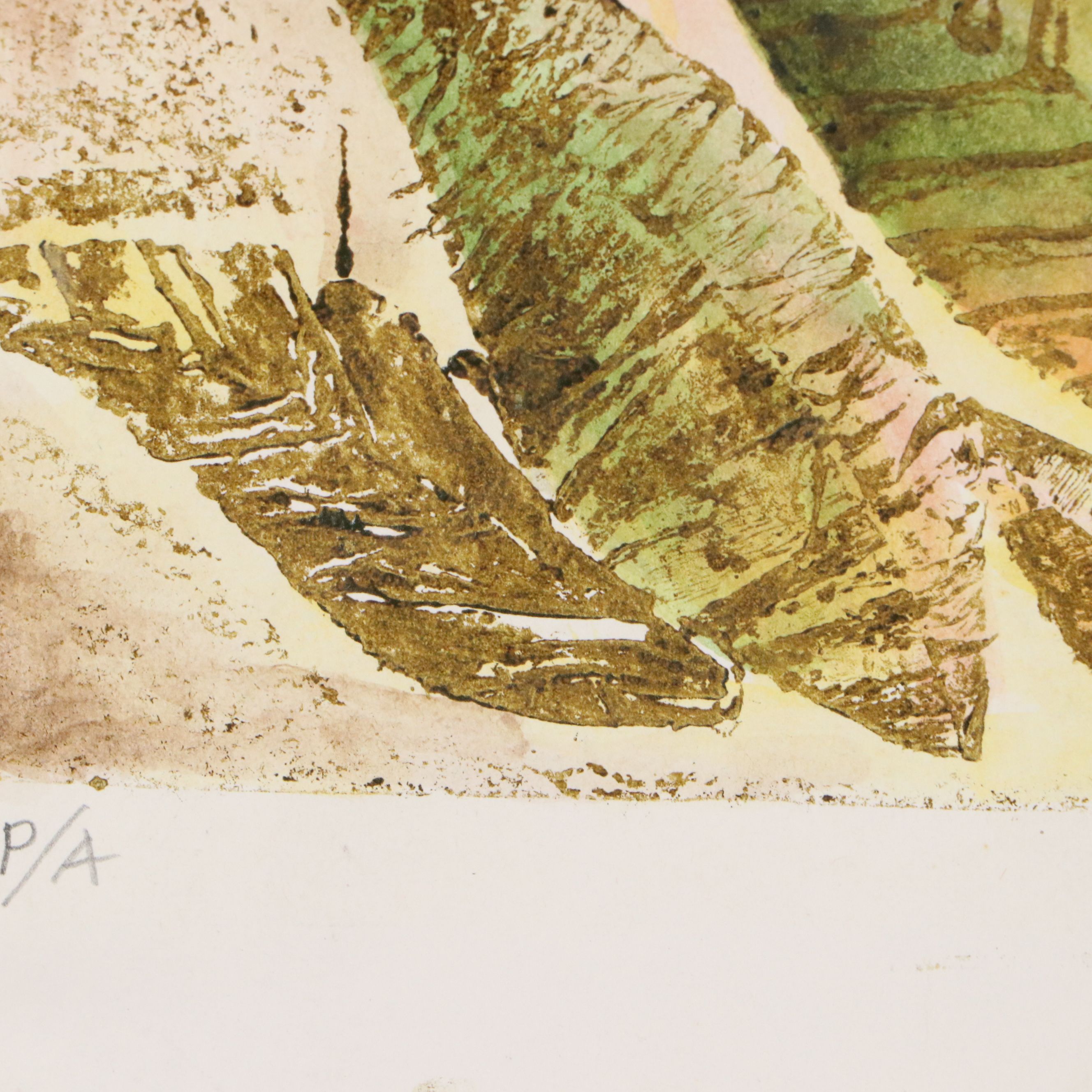 Relief Print of Leaves and Butterfly "De Lo Mismo Tu Y Yo," 2000