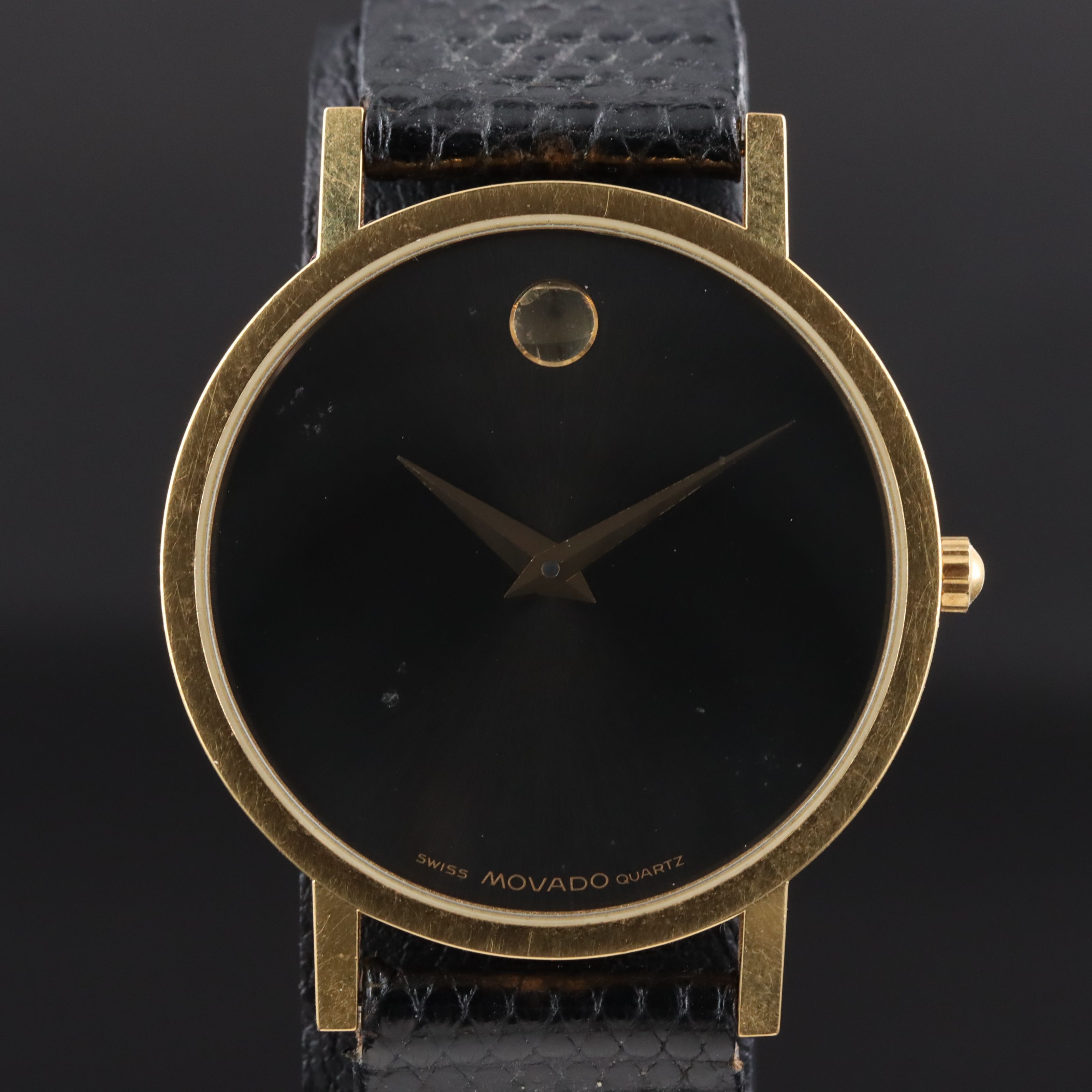 Movado Museum Black Dial Quartz Watch #1194865