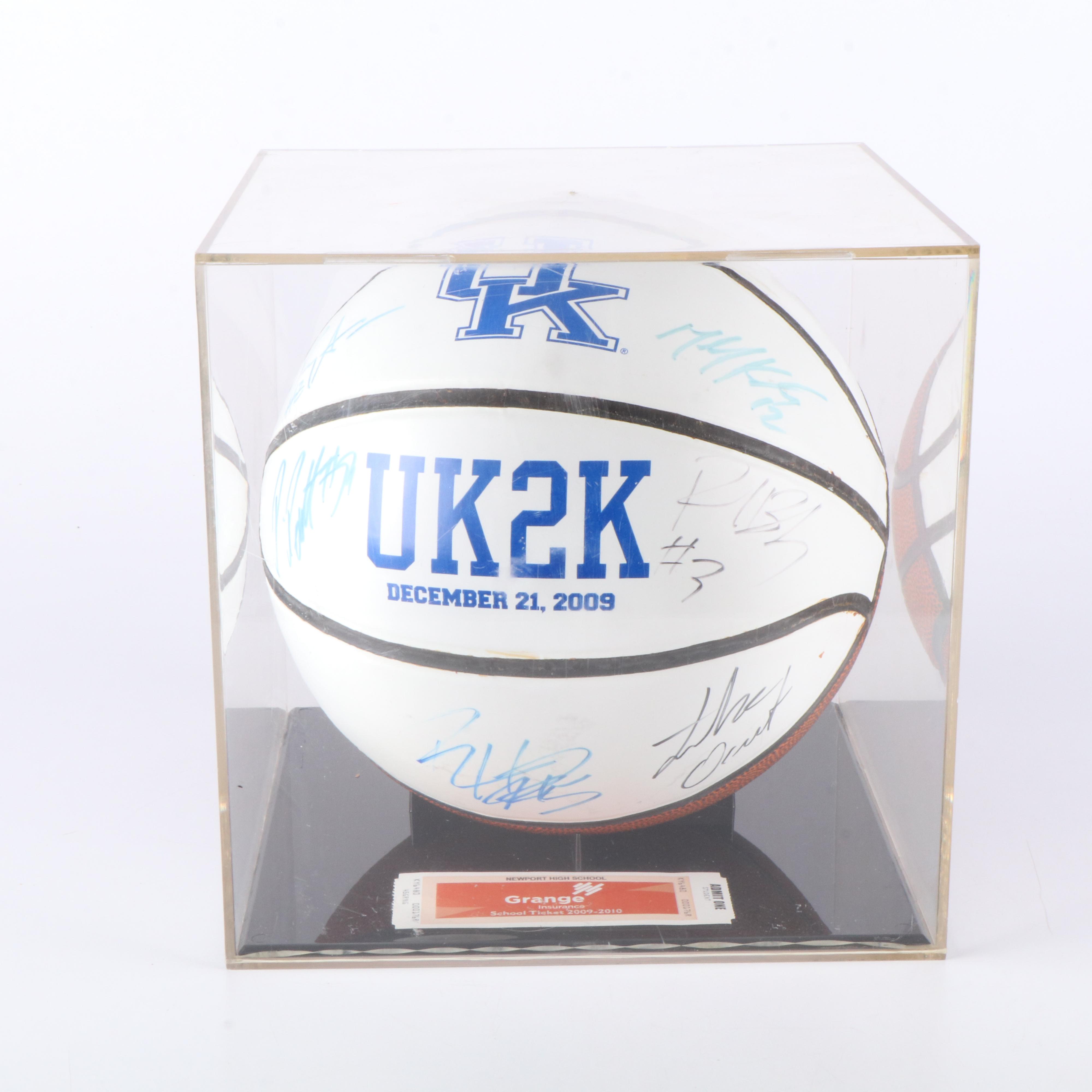 2009-2010 University of Kentucky Team Signed Basketball with Patrick Patterson