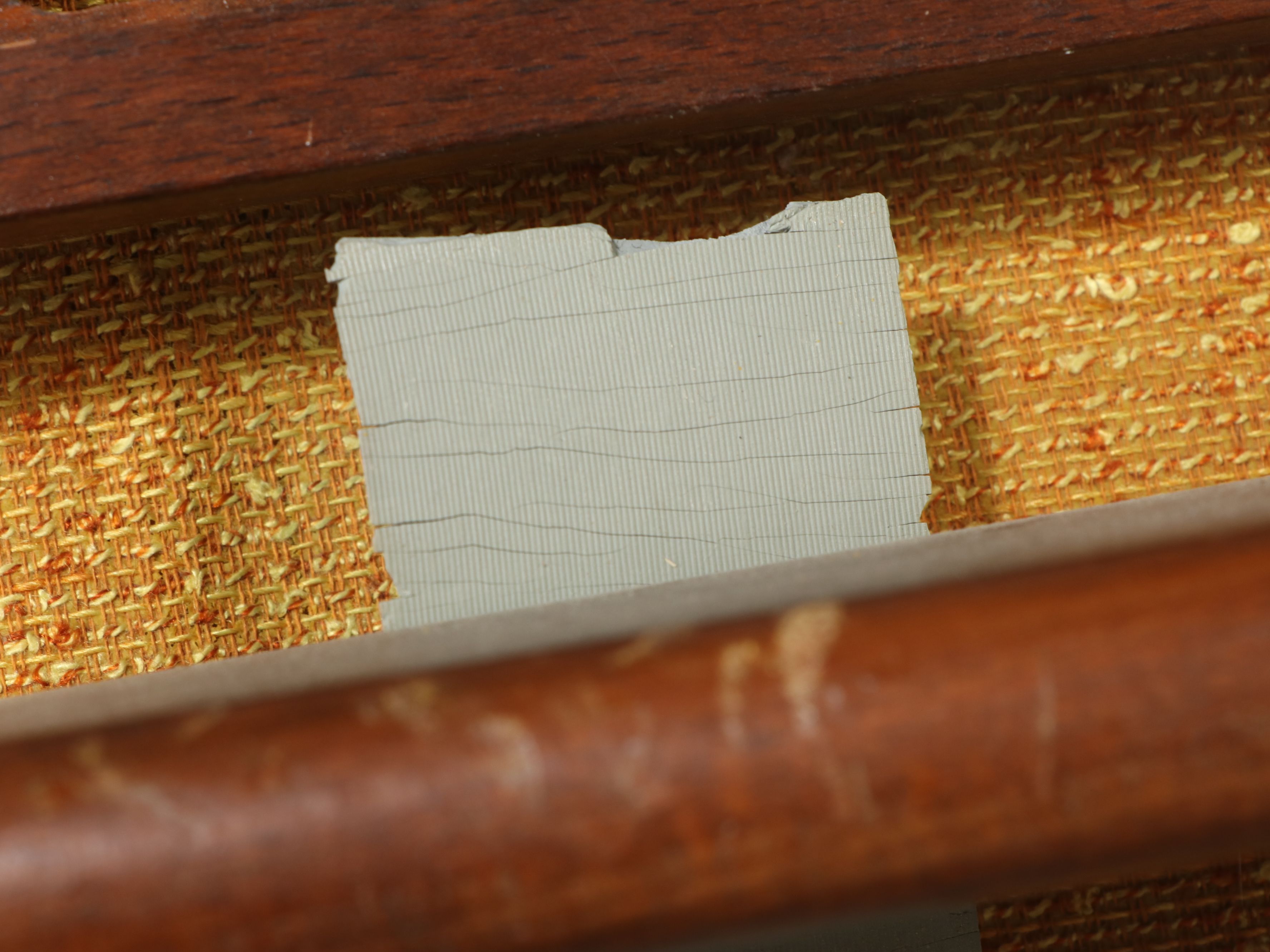 Mid Century Modern Walnut Lounge Chair with Bargello Throw Pillow