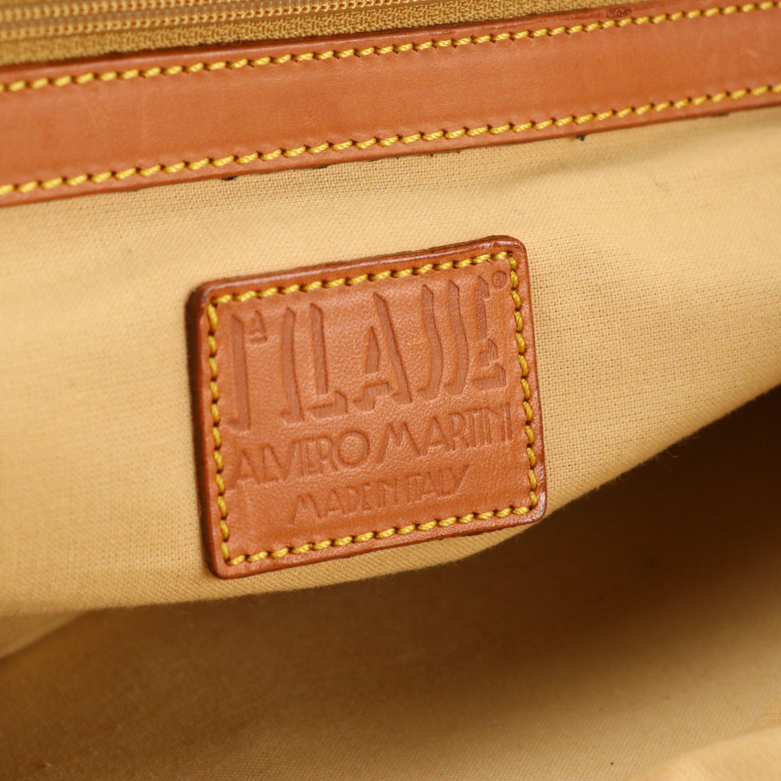 Alviero Martini 1ª Classe Large Travel Duffle in Geo Print Coated Canvas