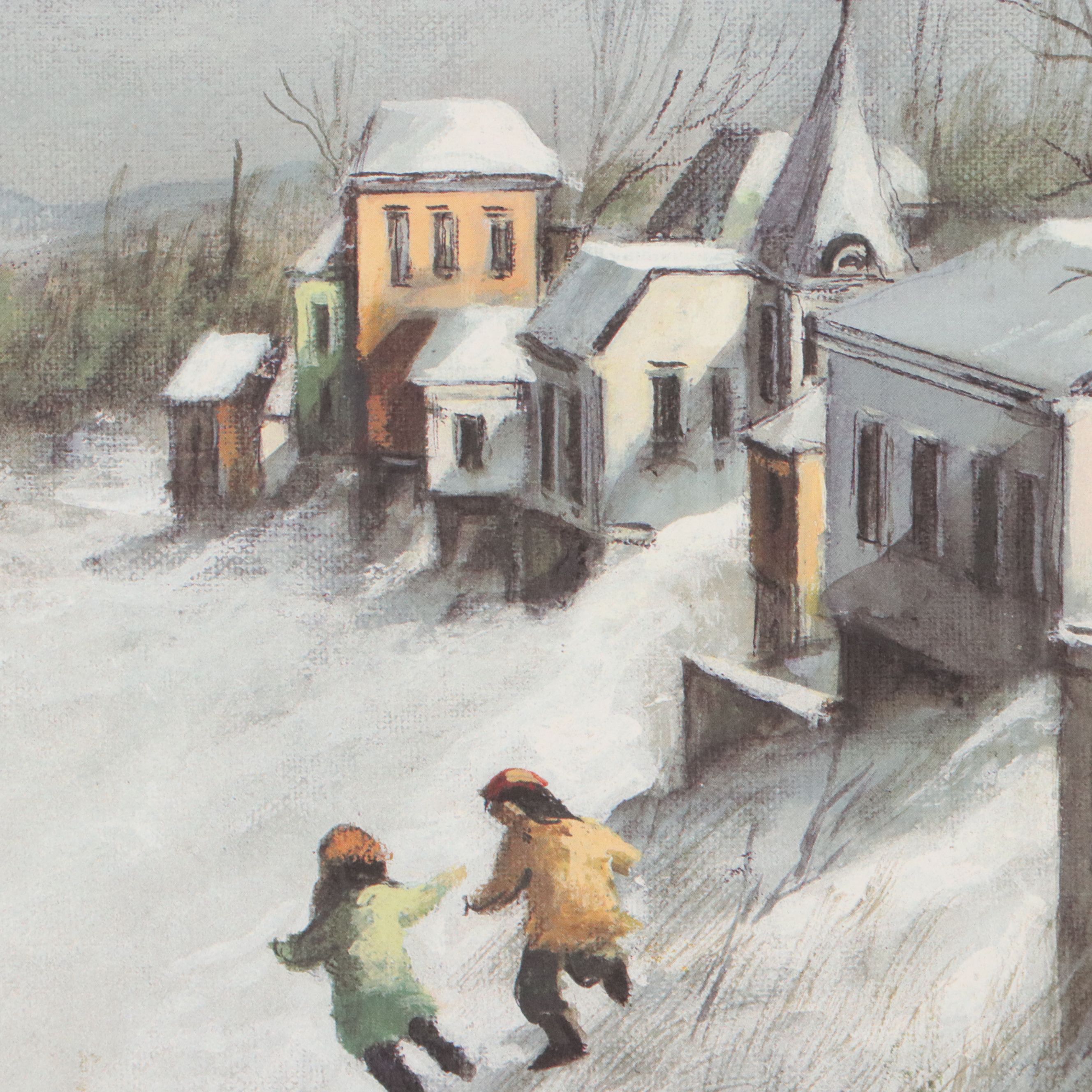 Robert Fabe Offset Lithograph "December Light," Late 20th Century