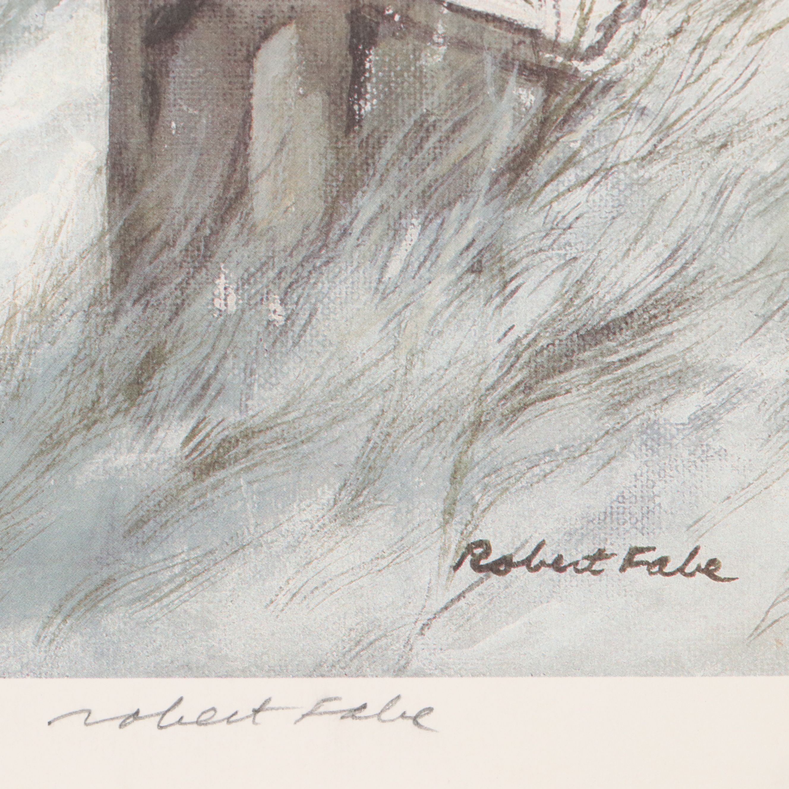 Robert Fabe Offset Lithograph "December Light," Late 20th Century