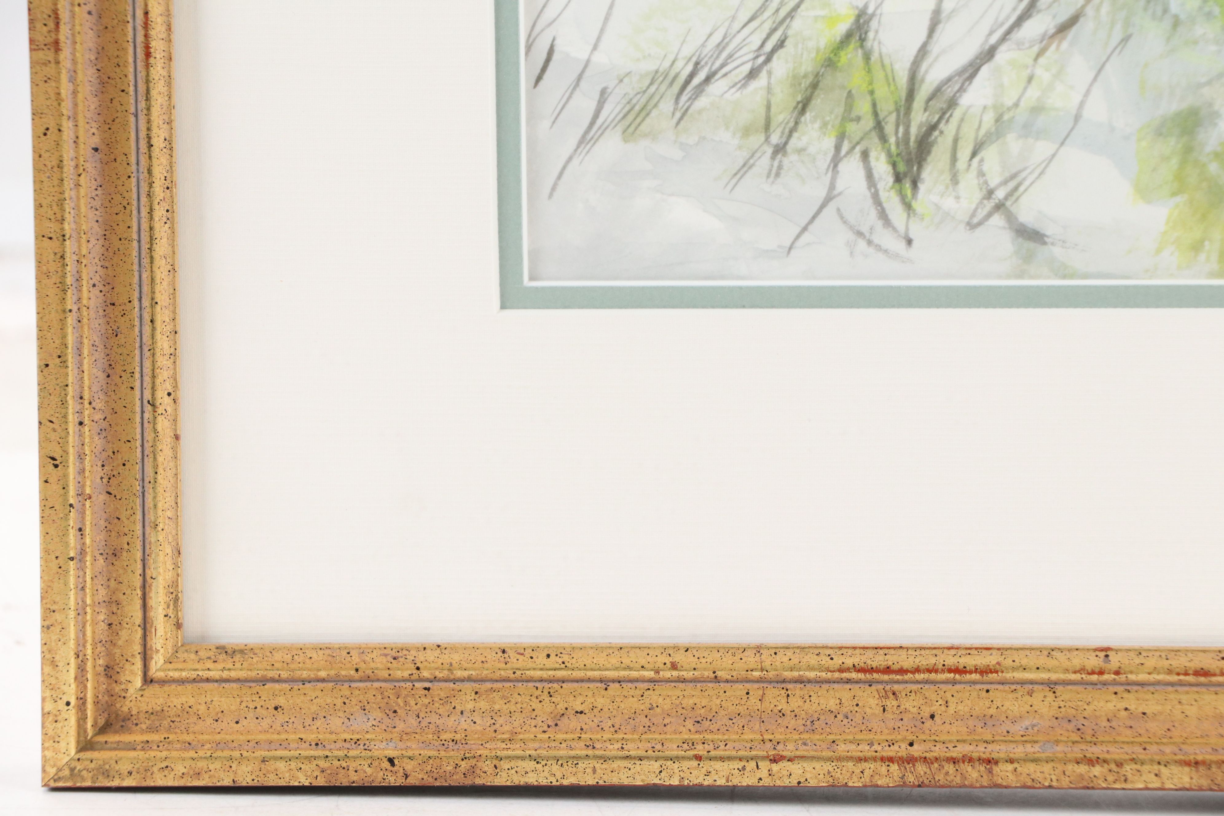 Robert Fabe Watercolor Painting of Lonely Winter House, Mid to Late 20th Century