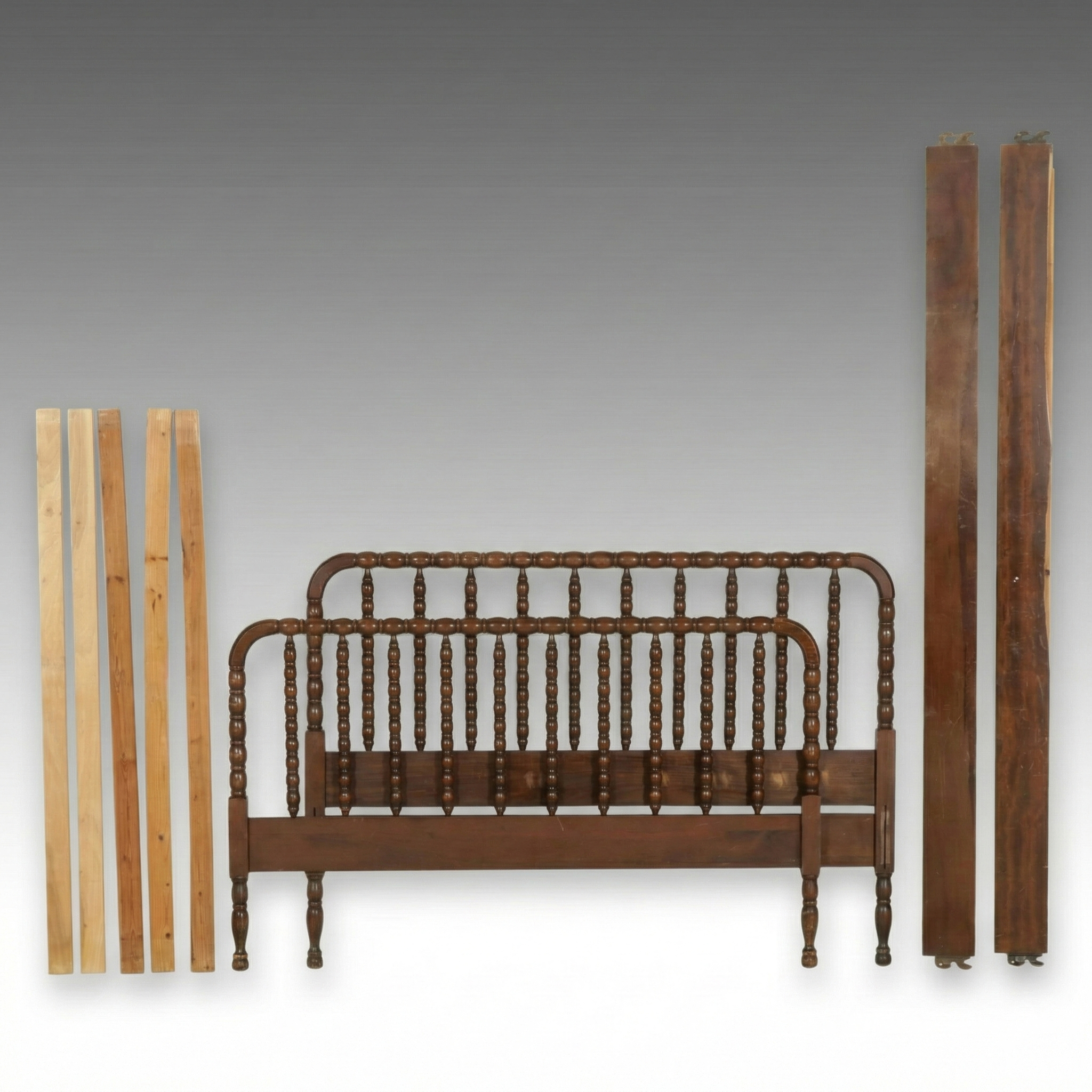 Jenny Lind Style Turned Wood Full Size Bed Frame