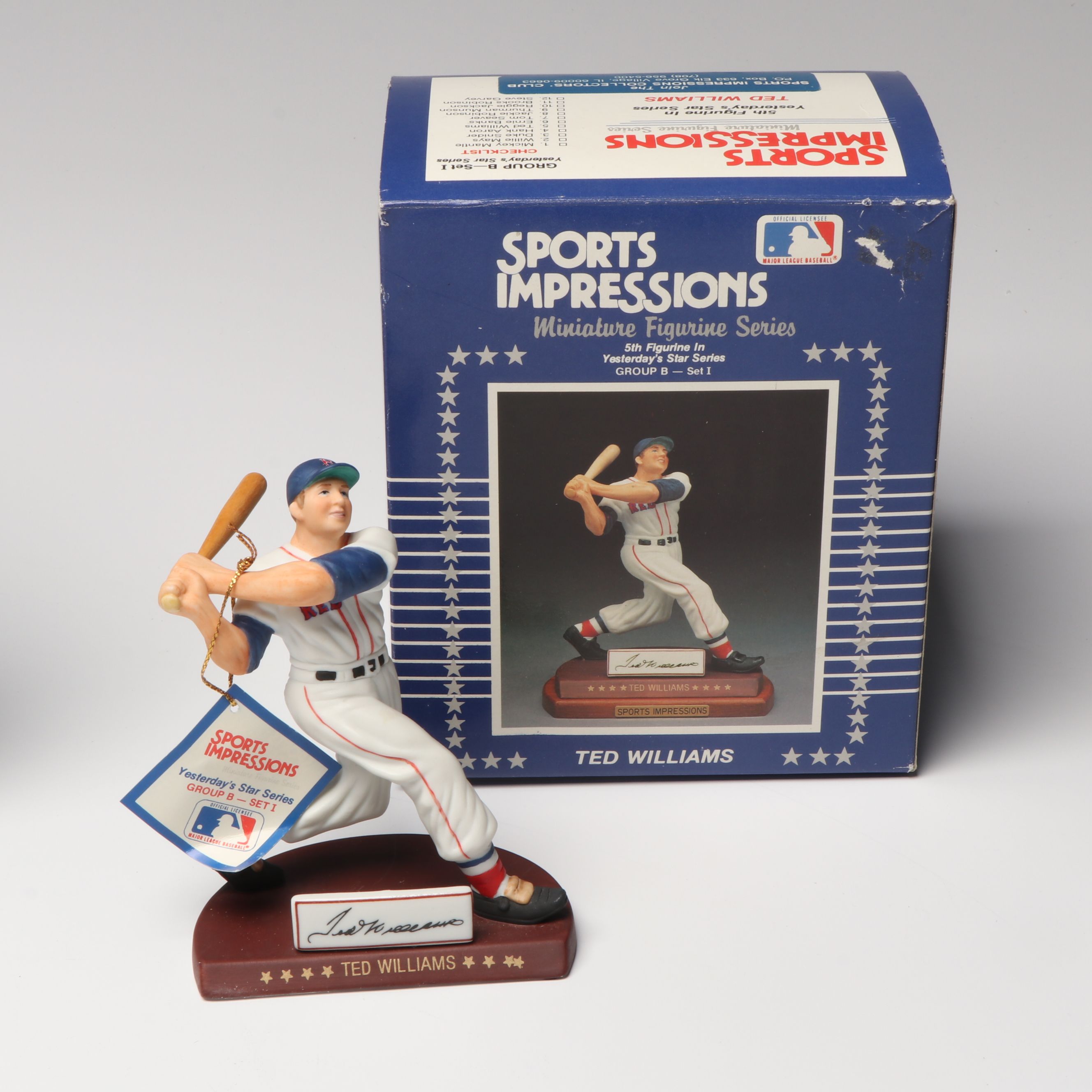 Sports Impressions Ted Williams Boston Red Sox Collector's Plate and Figurine