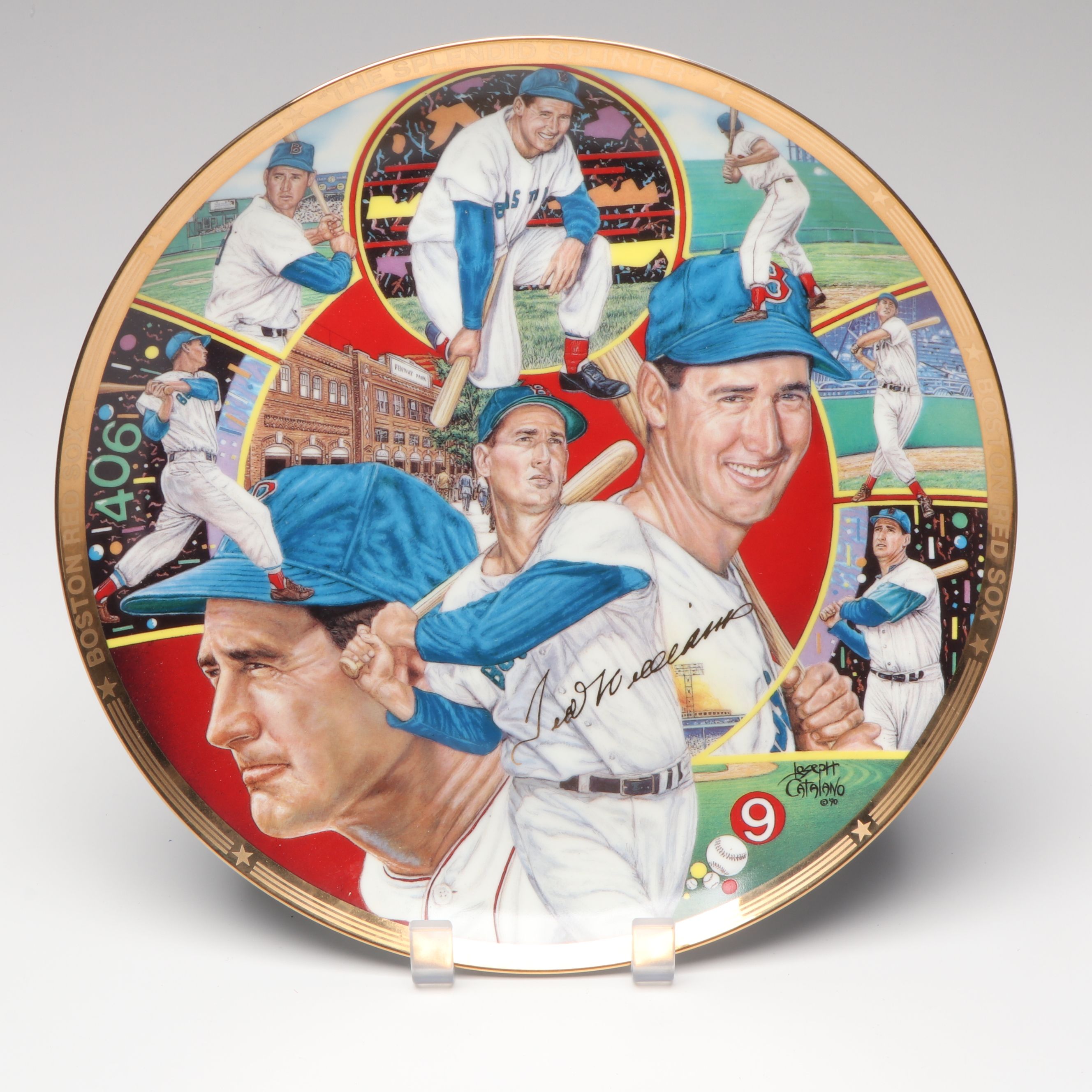 Sports Impressions Ted Williams Boston Red Sox Collector's Plate and Figurine