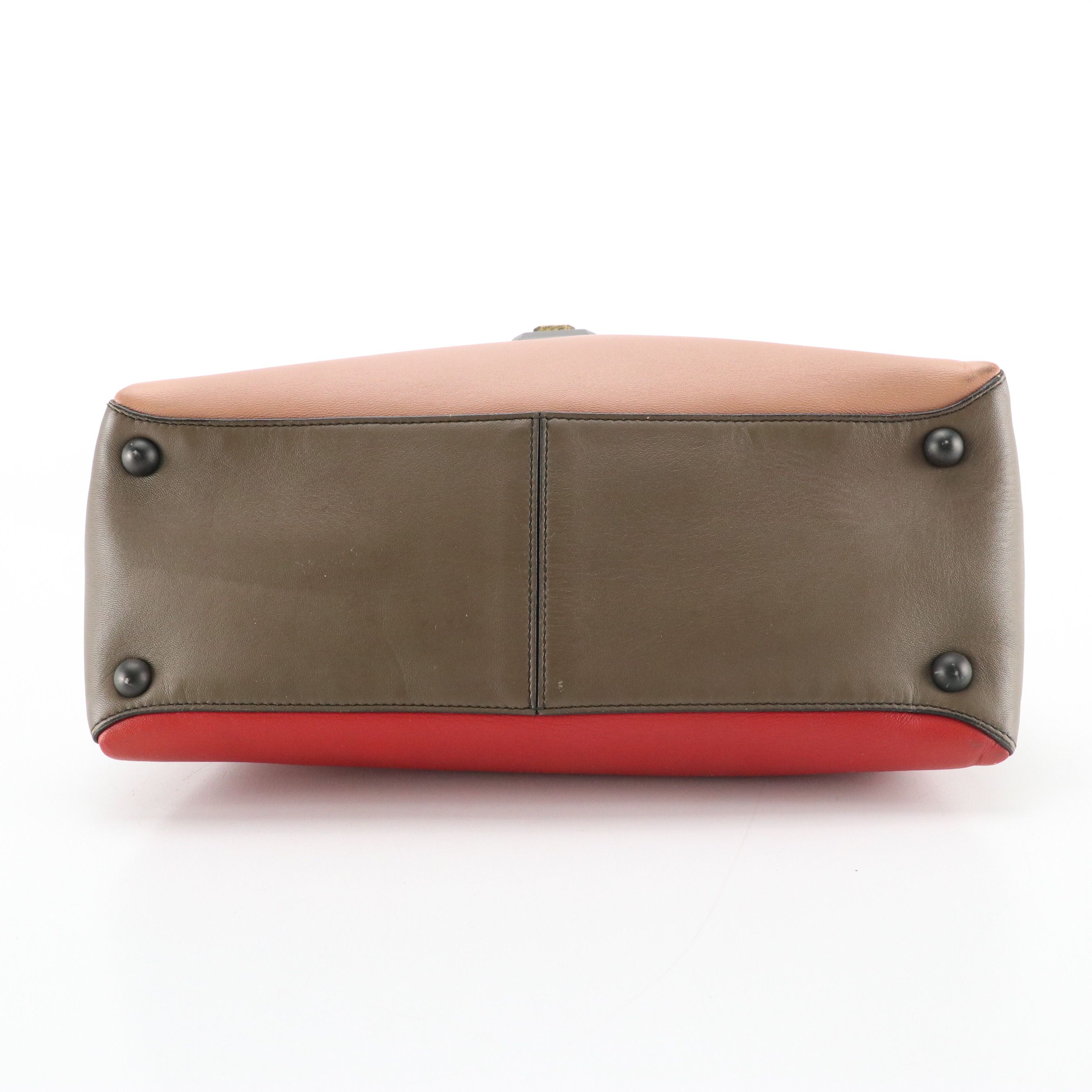 Bottega Veneta Piazza Top Handle Two-Way Bag in Tricolor Calfskin Leather