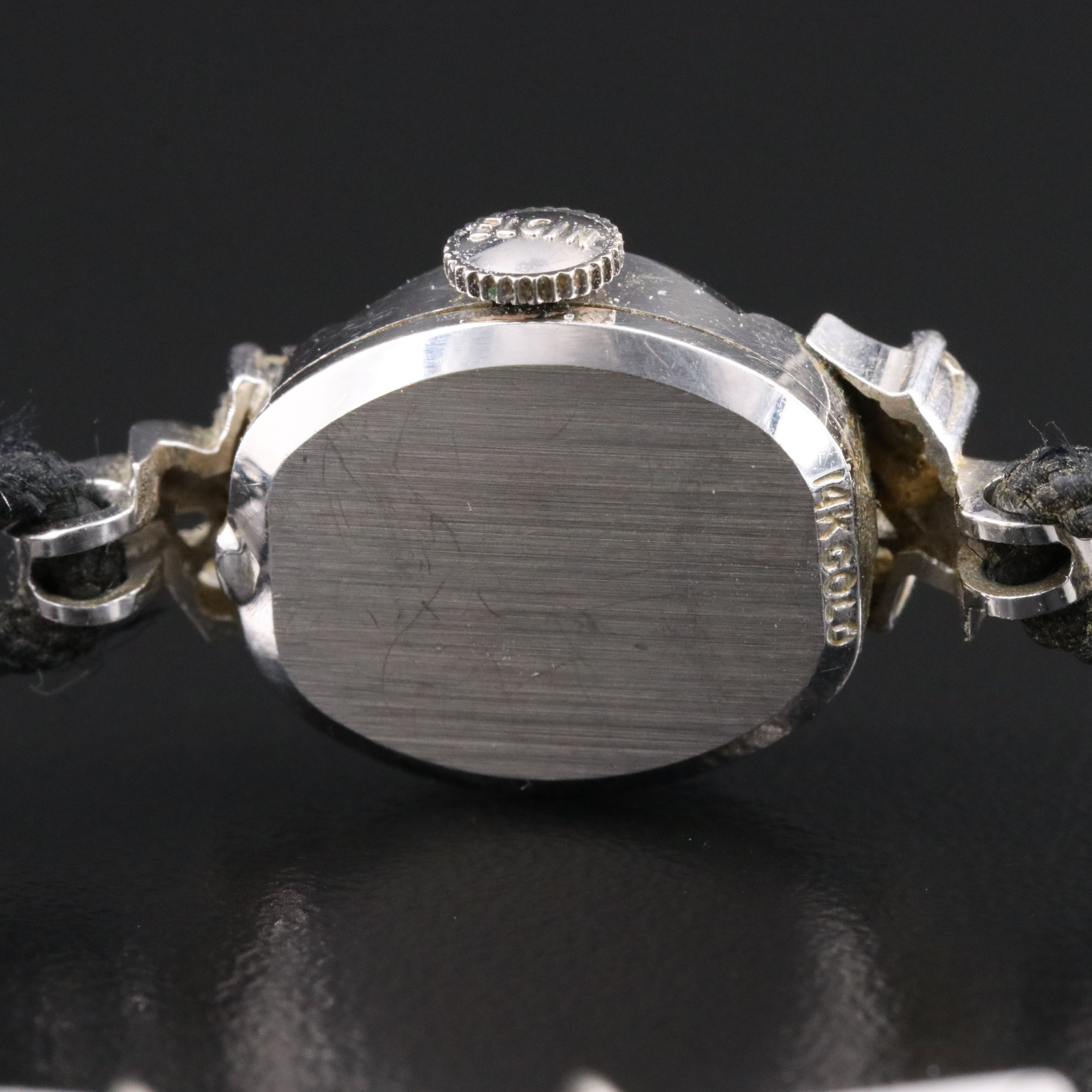 Vintage Elgin 14K Diamond Stem Wind Watch