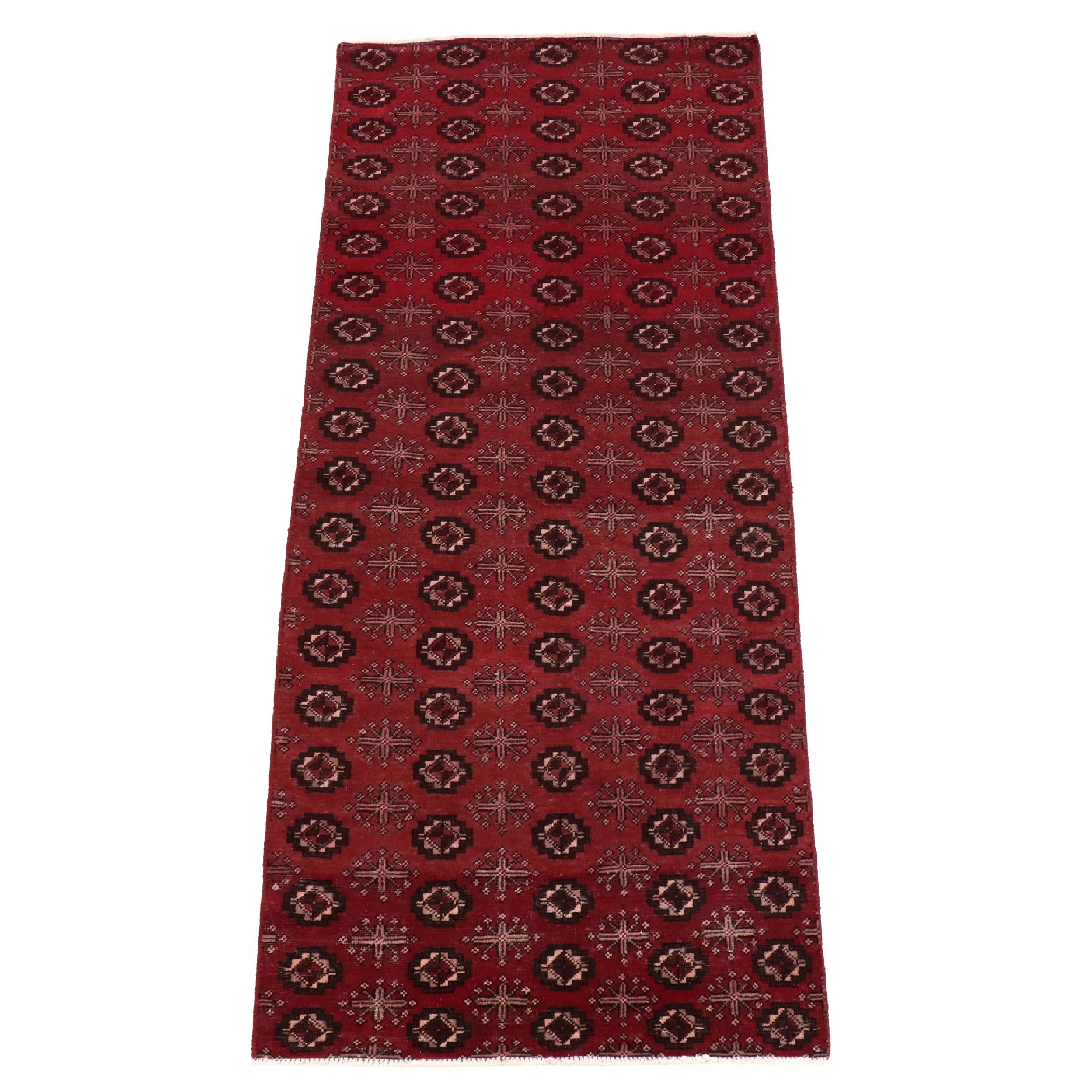 3'6 x 8'5 Hand-Knotted Pakistani Bokhara Area Rug