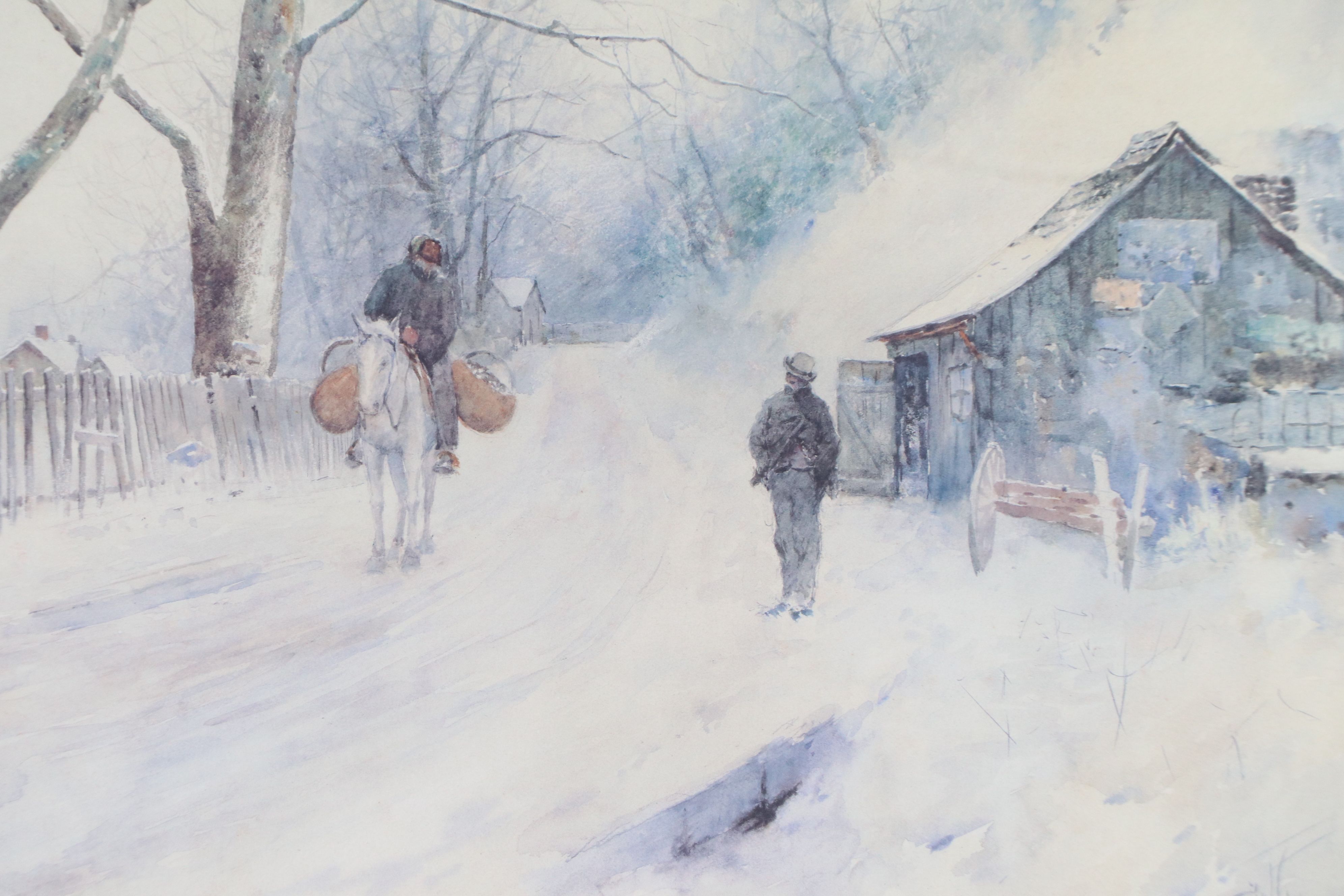 Paul Sawyier Offset Lithograph "The Blacksmith Shop," 1992