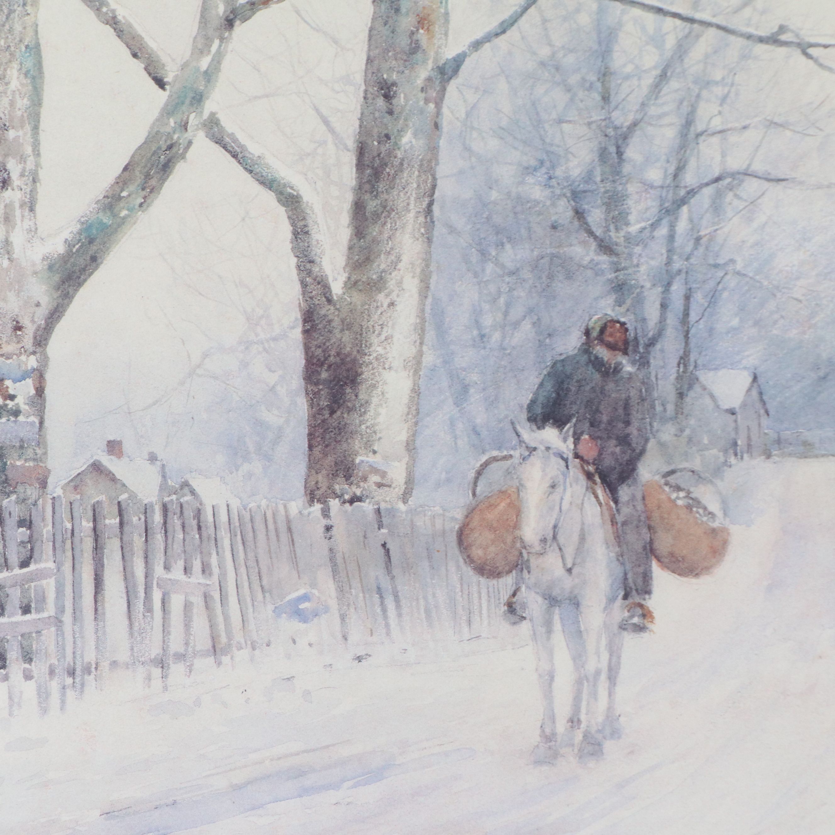 Paul Sawyier Offset Lithograph "The Blacksmith Shop," 1992