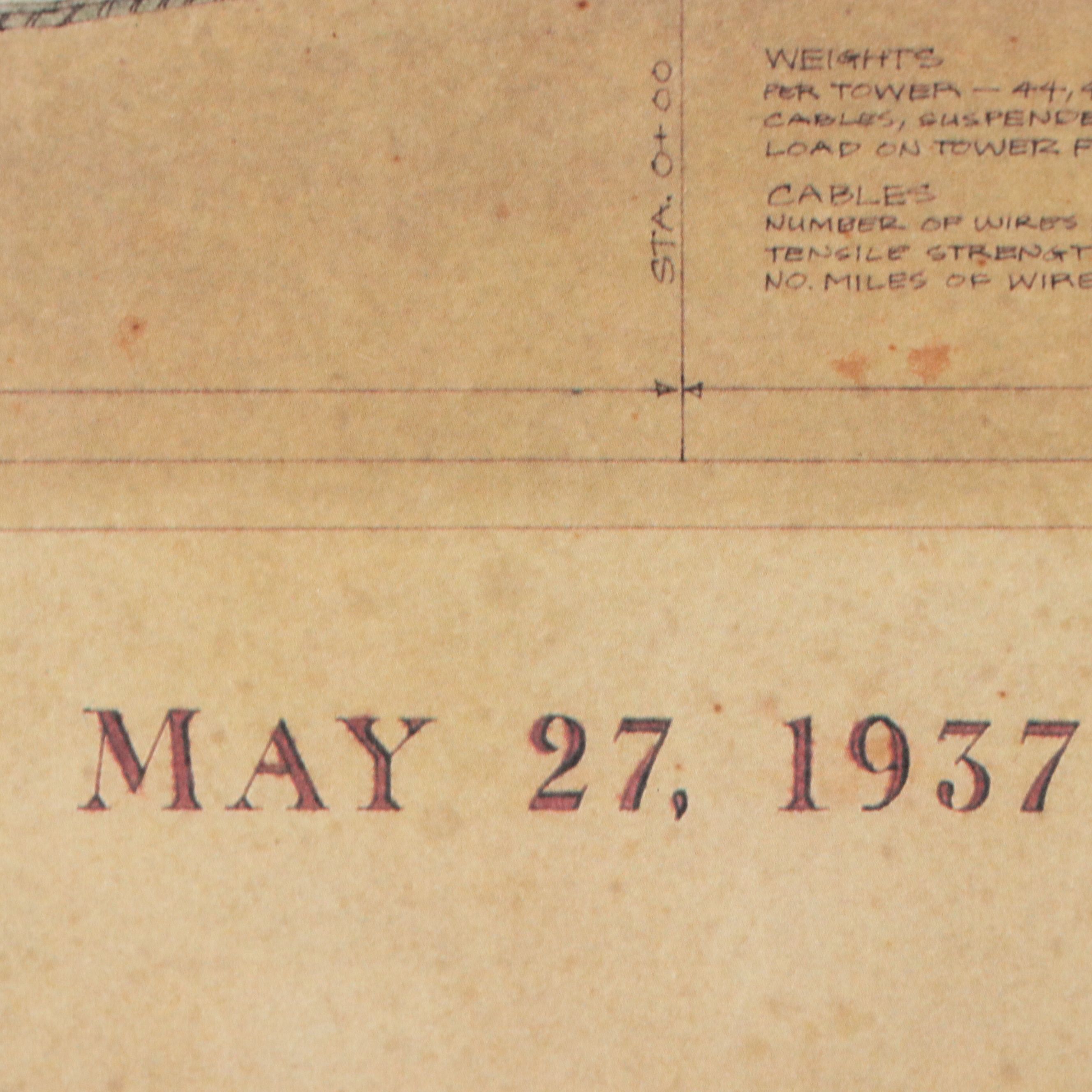 Offset Lithograph After Craig Holmes "The Golden Gate Bridge," 1987