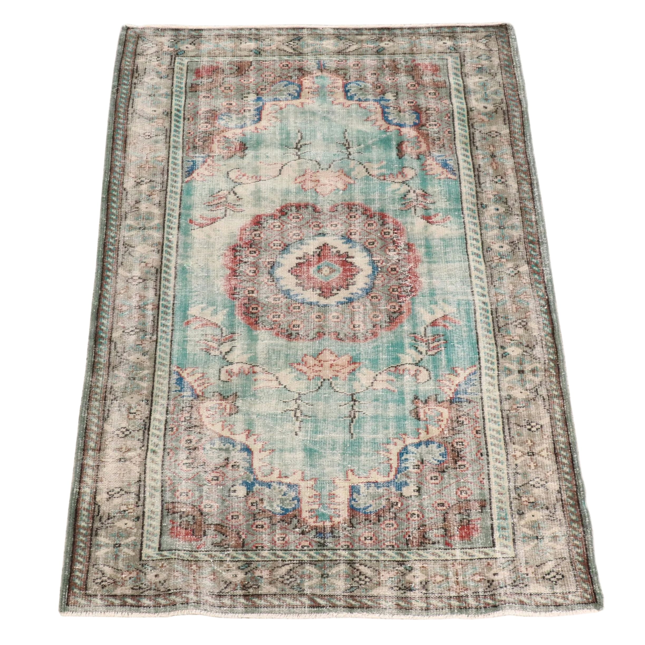5'1 x 7'8 Hand-Knotted Turkish Oushak Area Rug