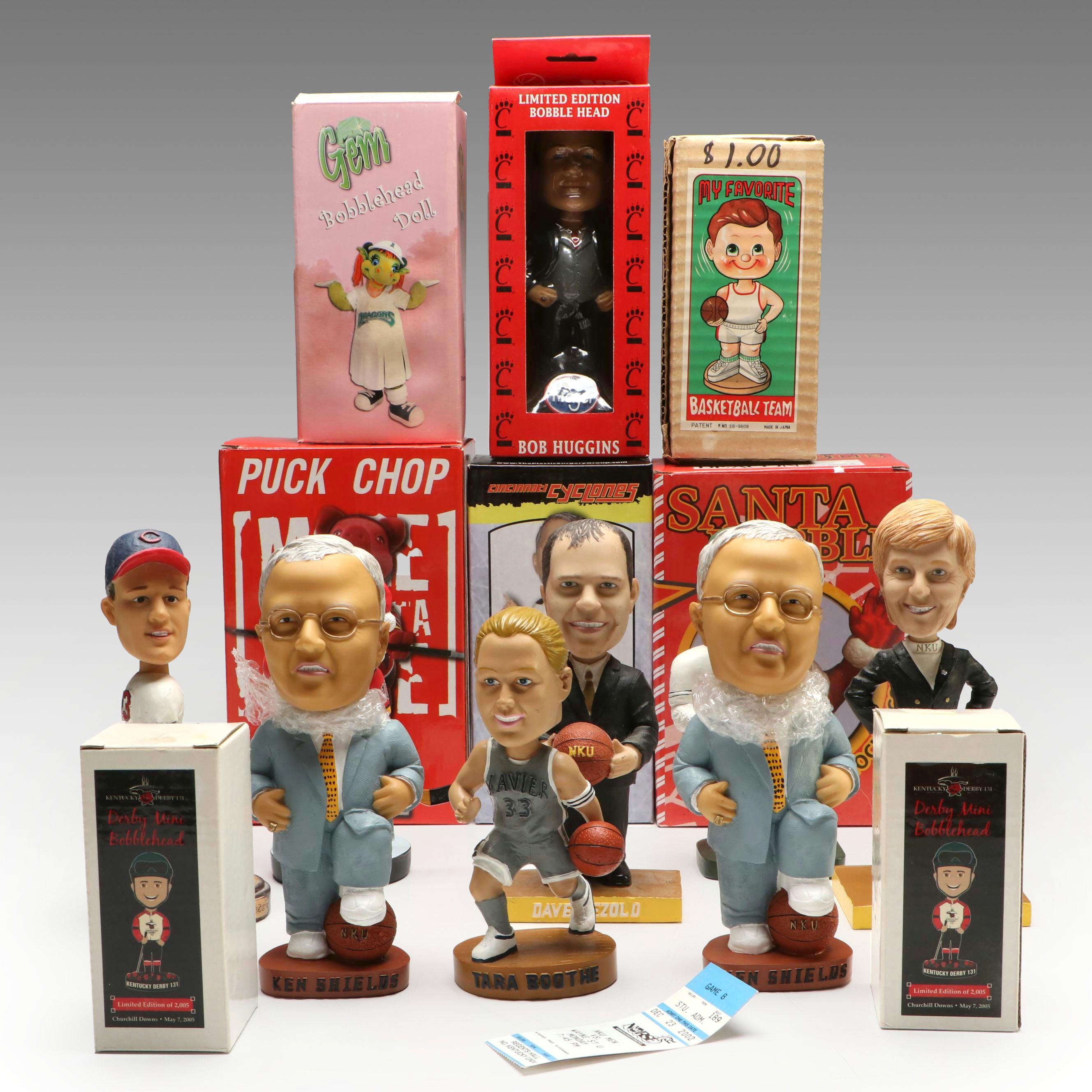 Cincinnati Cyclones "Puck Chop", Santa Claus, and More Sports Bobbleheads