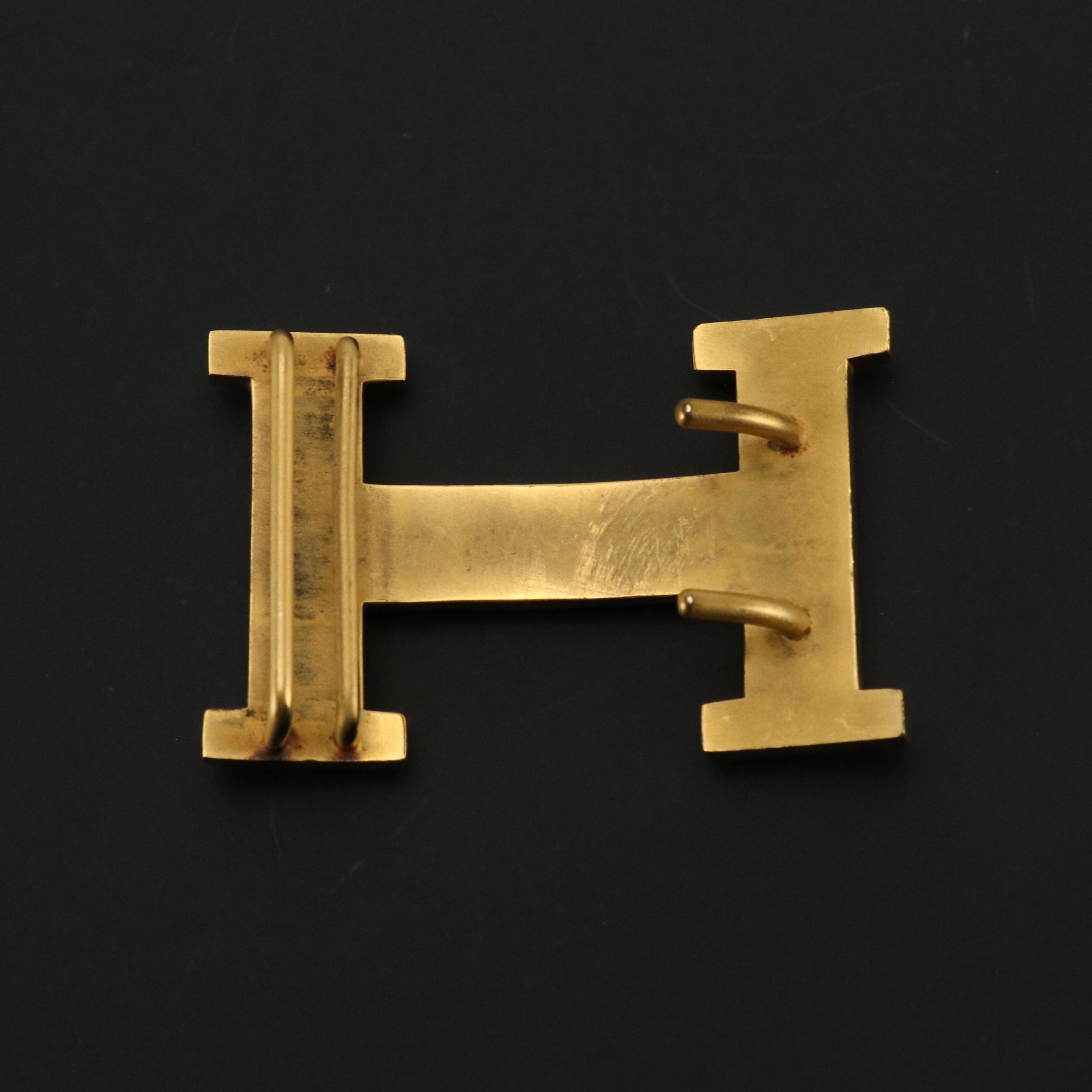 Hermès Gold Plated H Belt Buckle in Box