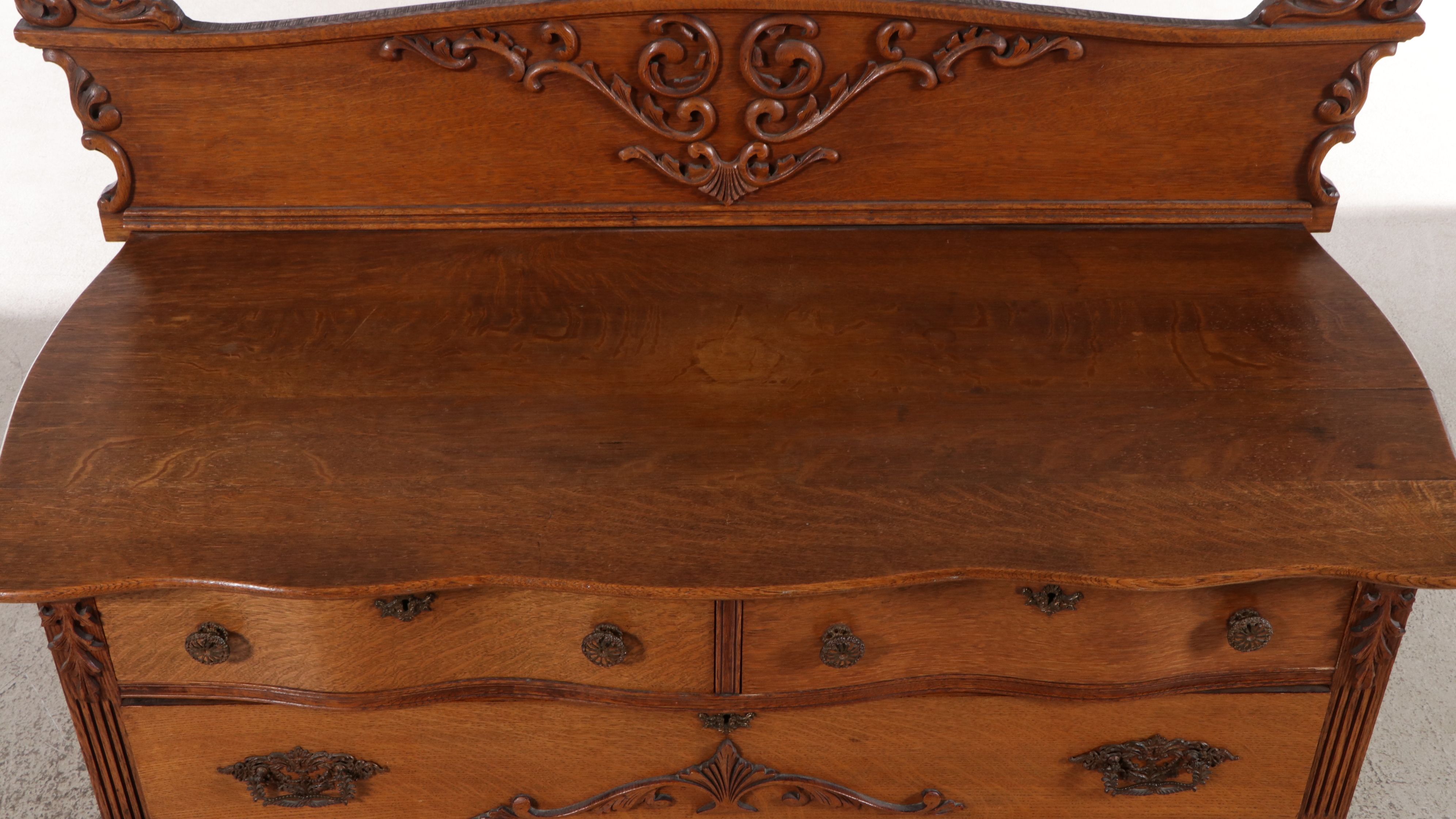 Late Victorian Oak Buffet, Late 19th/Early 20th Century