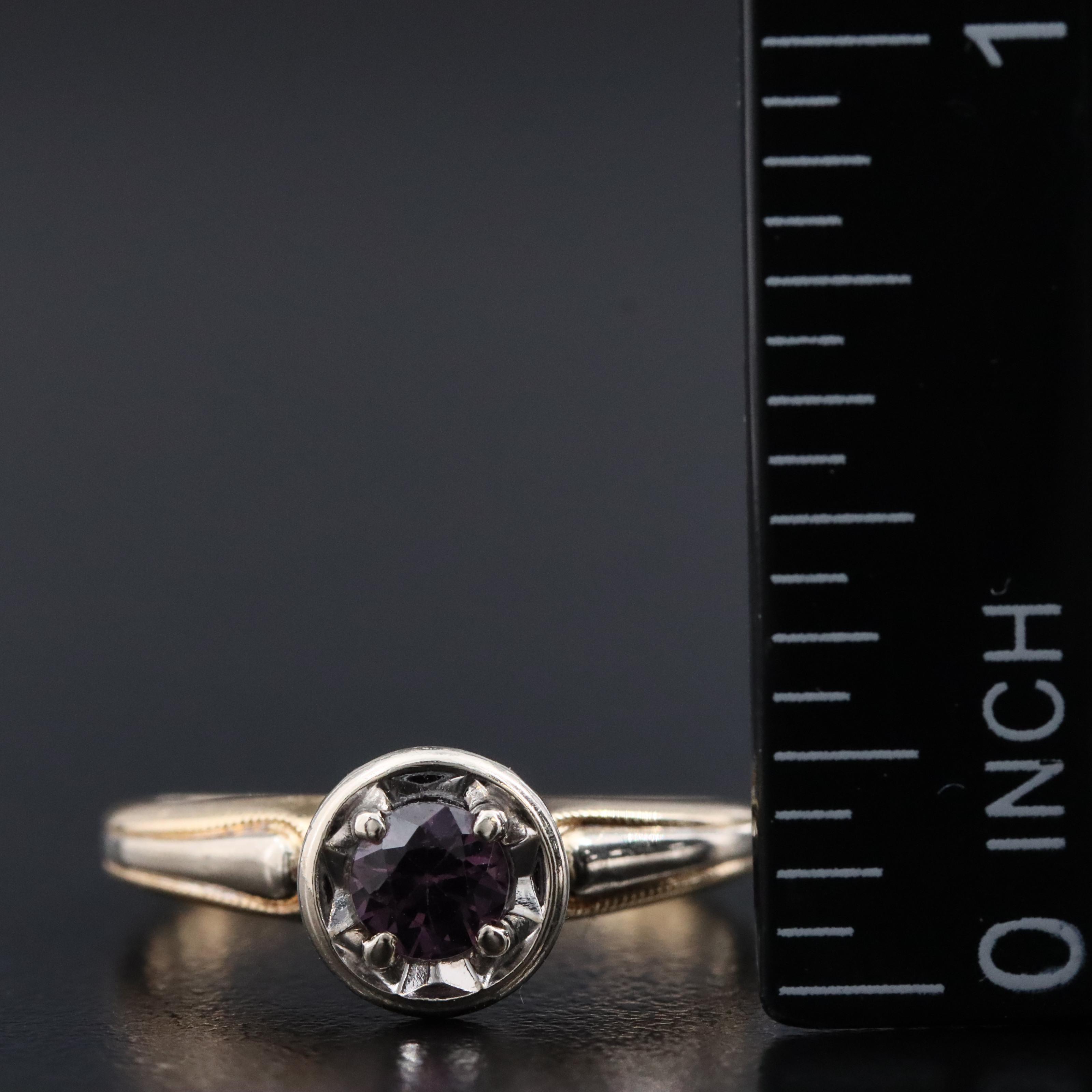 14K Spinel Triplet Solitaire Ring