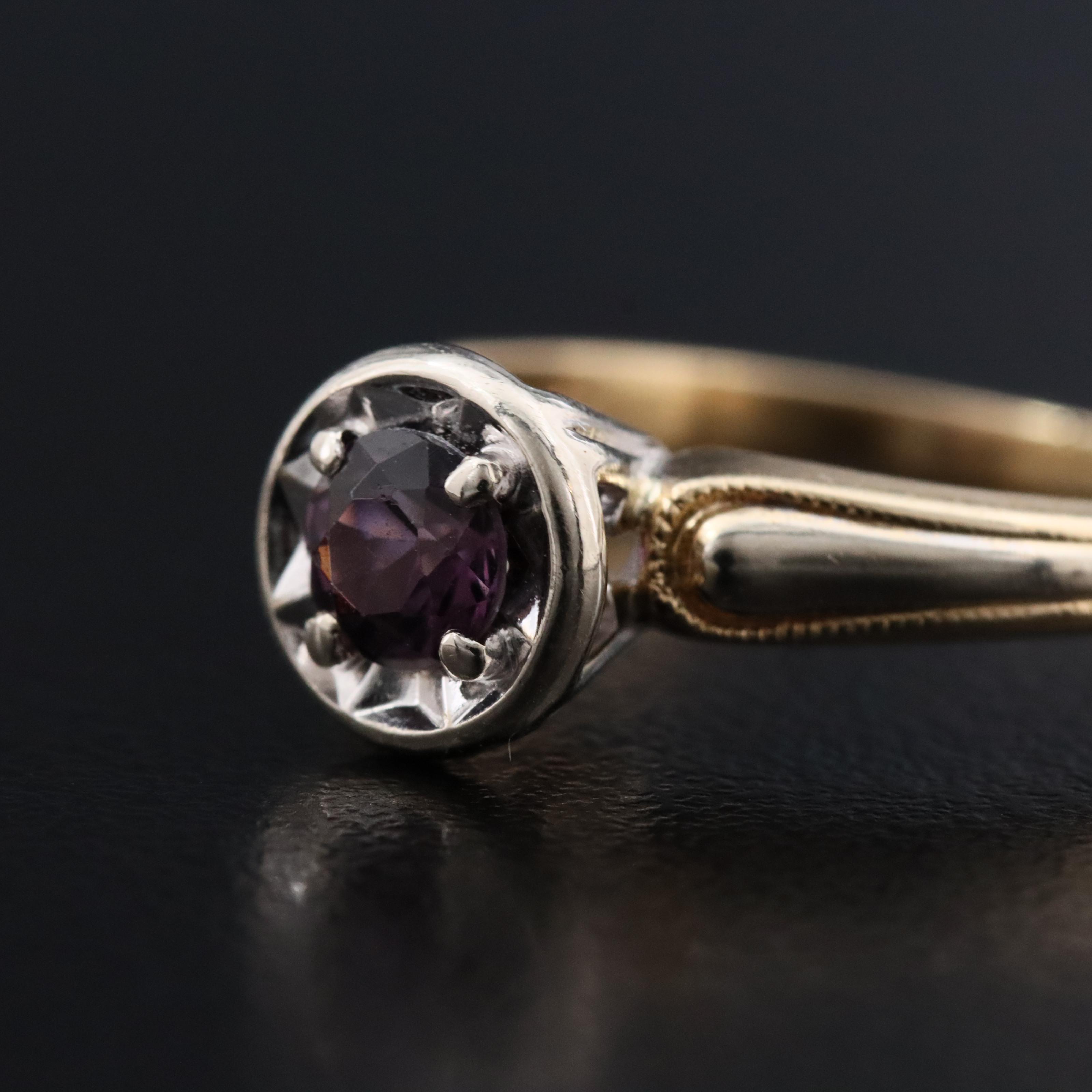 14K Spinel Triplet Solitaire Ring
