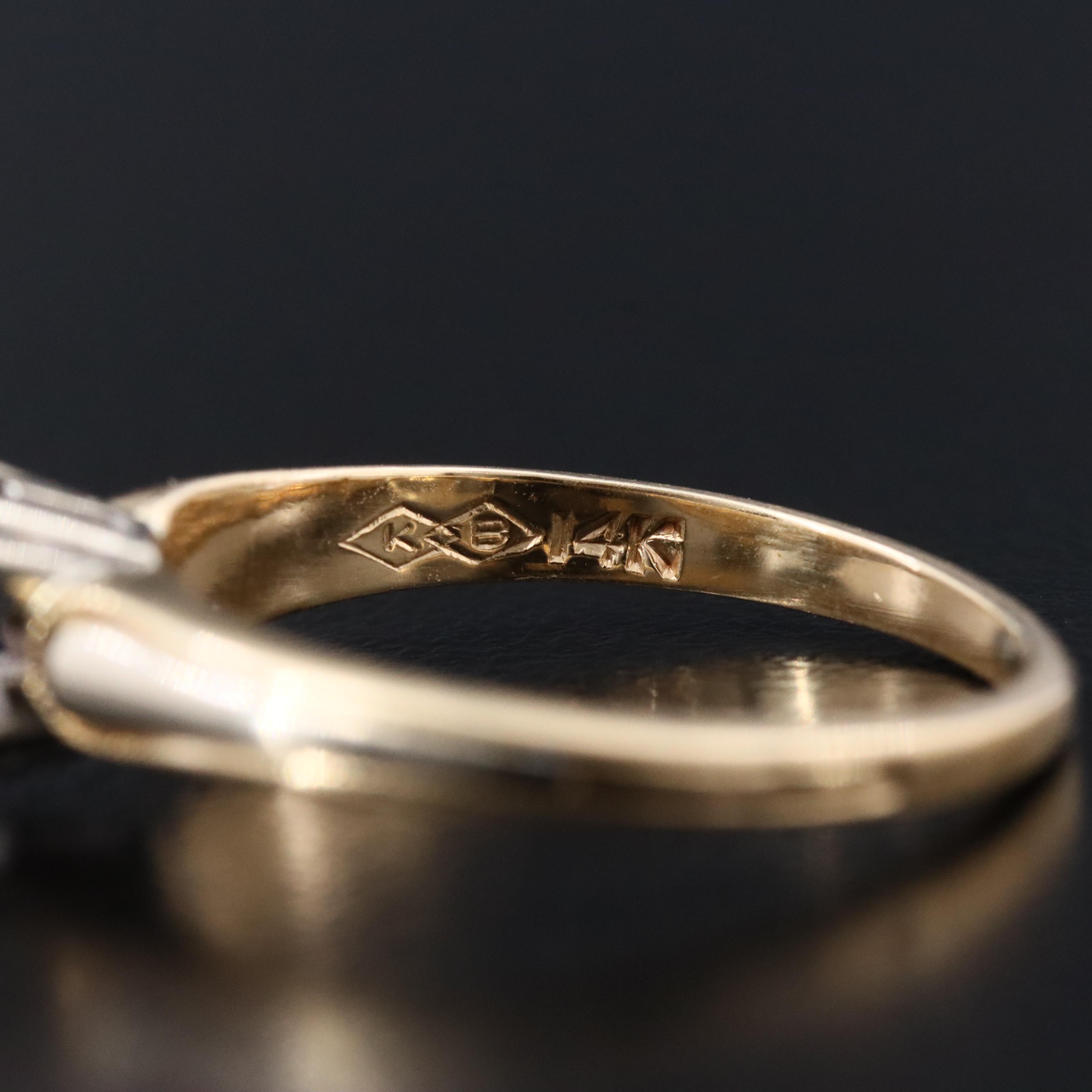 14K Spinel Triplet Solitaire Ring