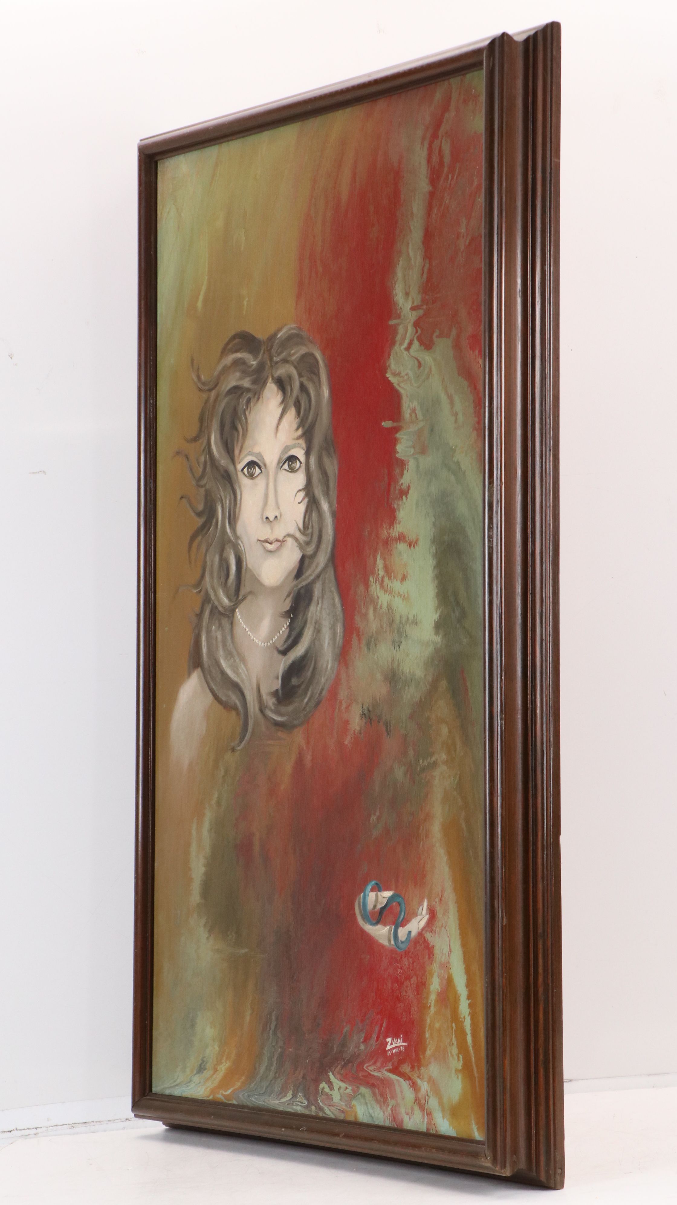 Sergio Zvani Oil Painting "Carmen Alicia Guerra Villarreal," 1979
