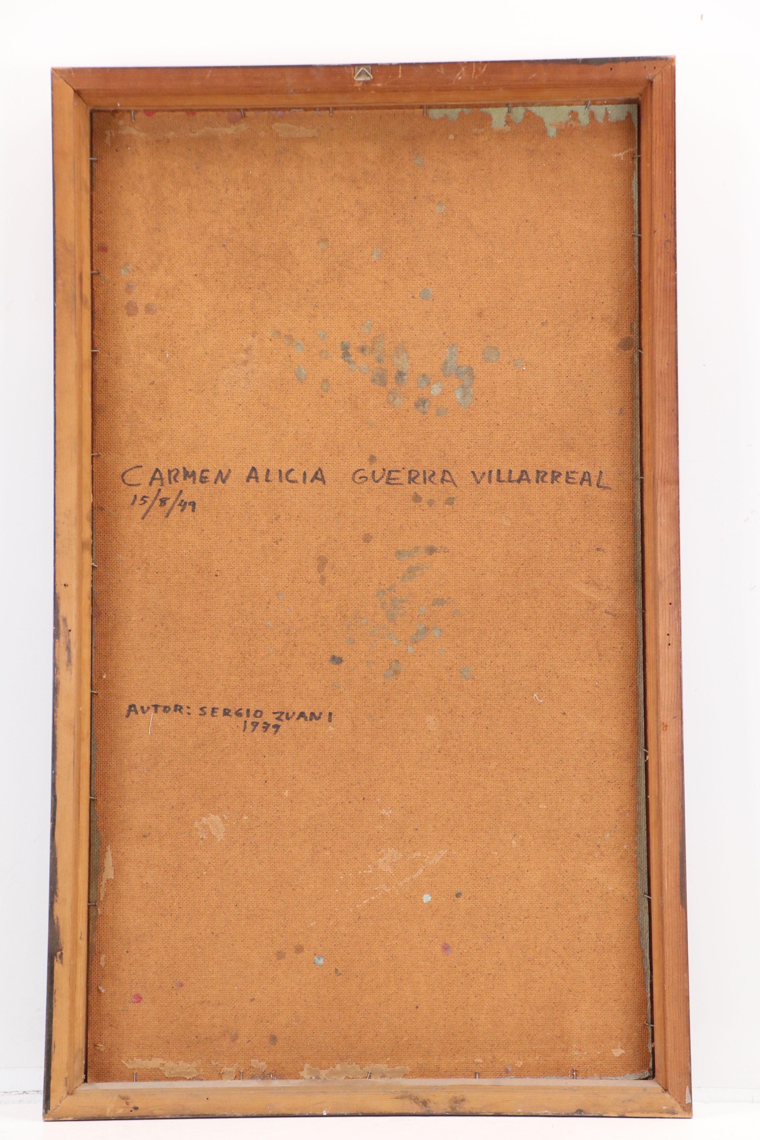 Sergio Zvani Oil Painting "Carmen Alicia Guerra Villarreal," 1979