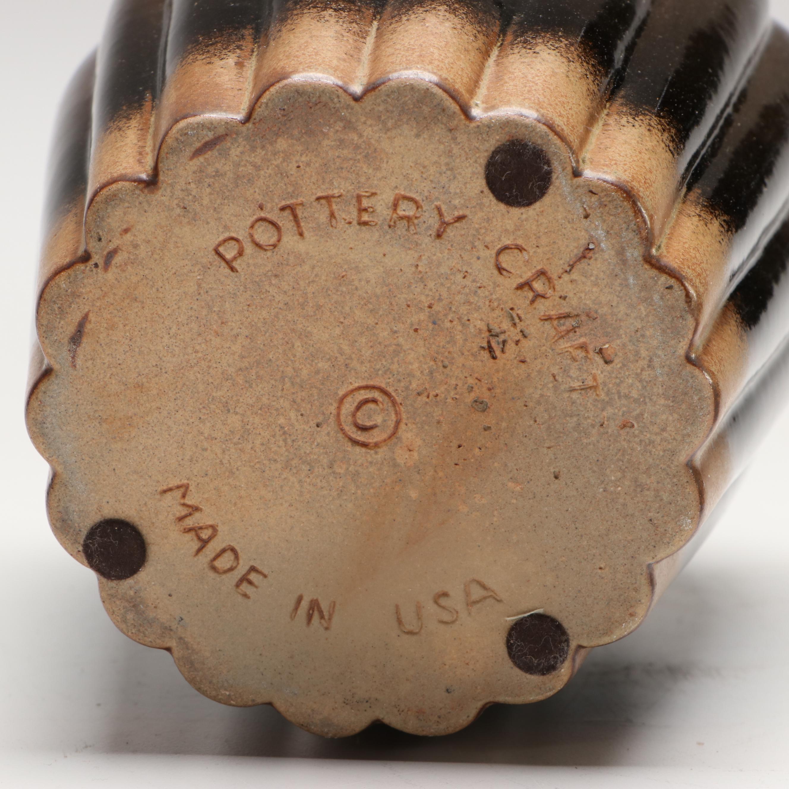 McCoy Pottery Wishing Well and Pottery Craft Vase, Mid to Late 20th Century