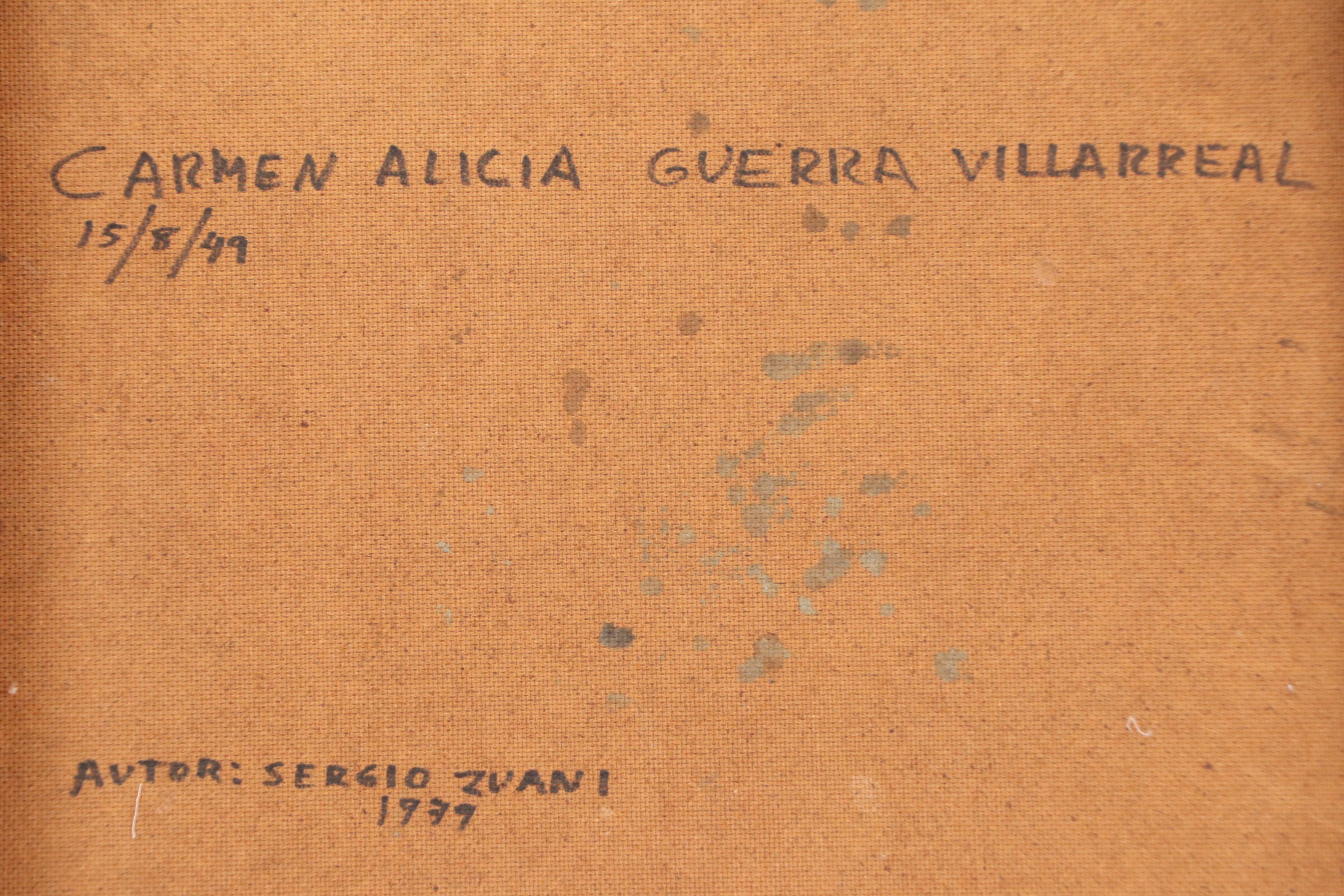 Sergio Zvani Oil Painting "Carmen Alicia Guerra Villarreal," 1979