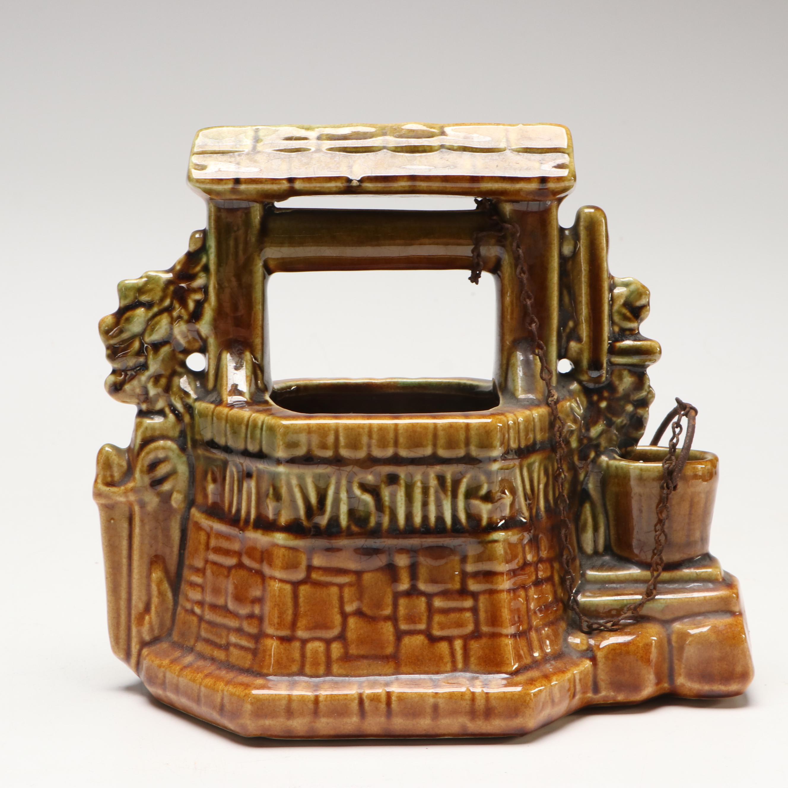 McCoy Pottery Wishing Well and Pottery Craft Vase, Mid to Late 20th Century