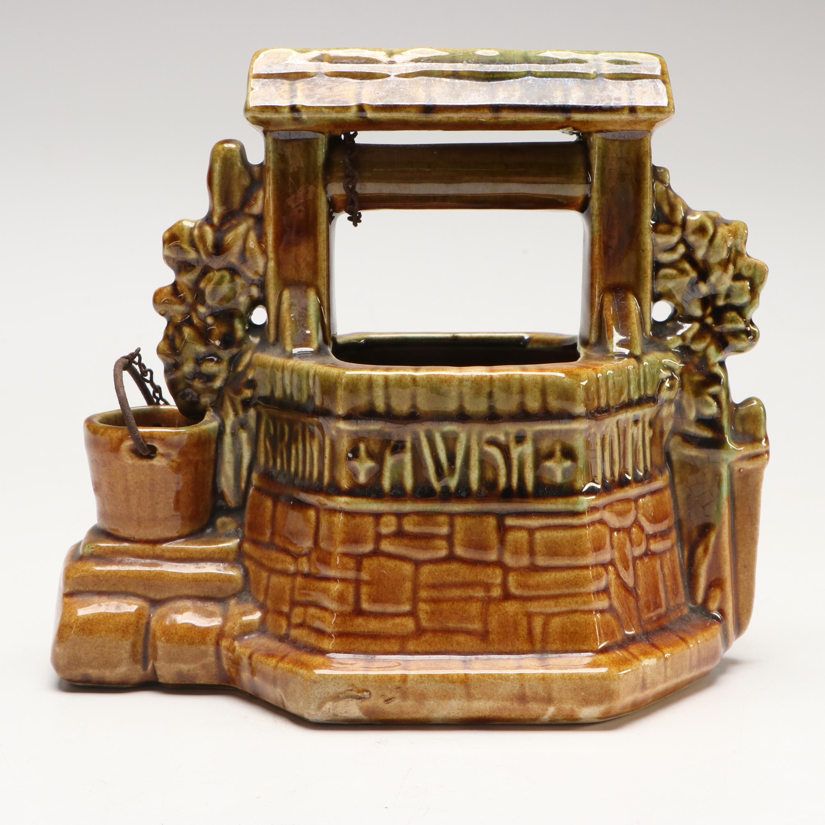 McCoy Pottery Wishing Well and Pottery Craft Vase, Mid to Late 20th Century