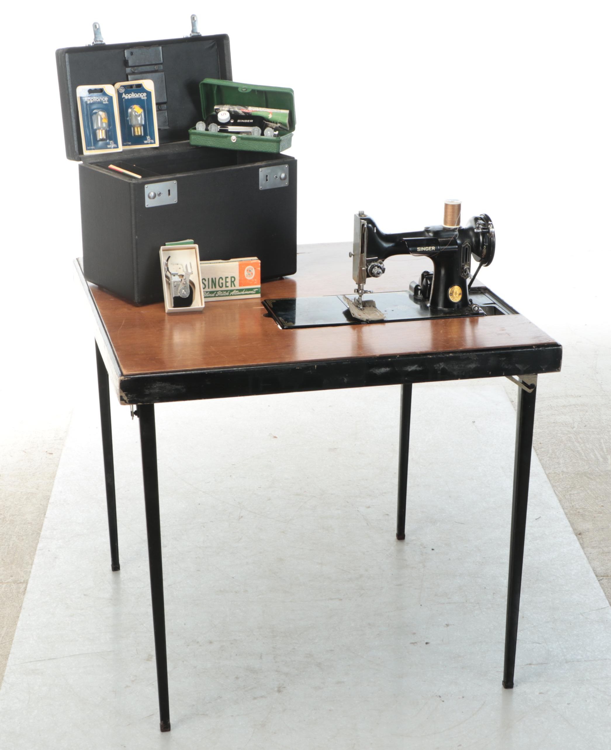 Singer Manufacturing Co. Cat. 3-120 Sewing Machine with Table, Early 1950s