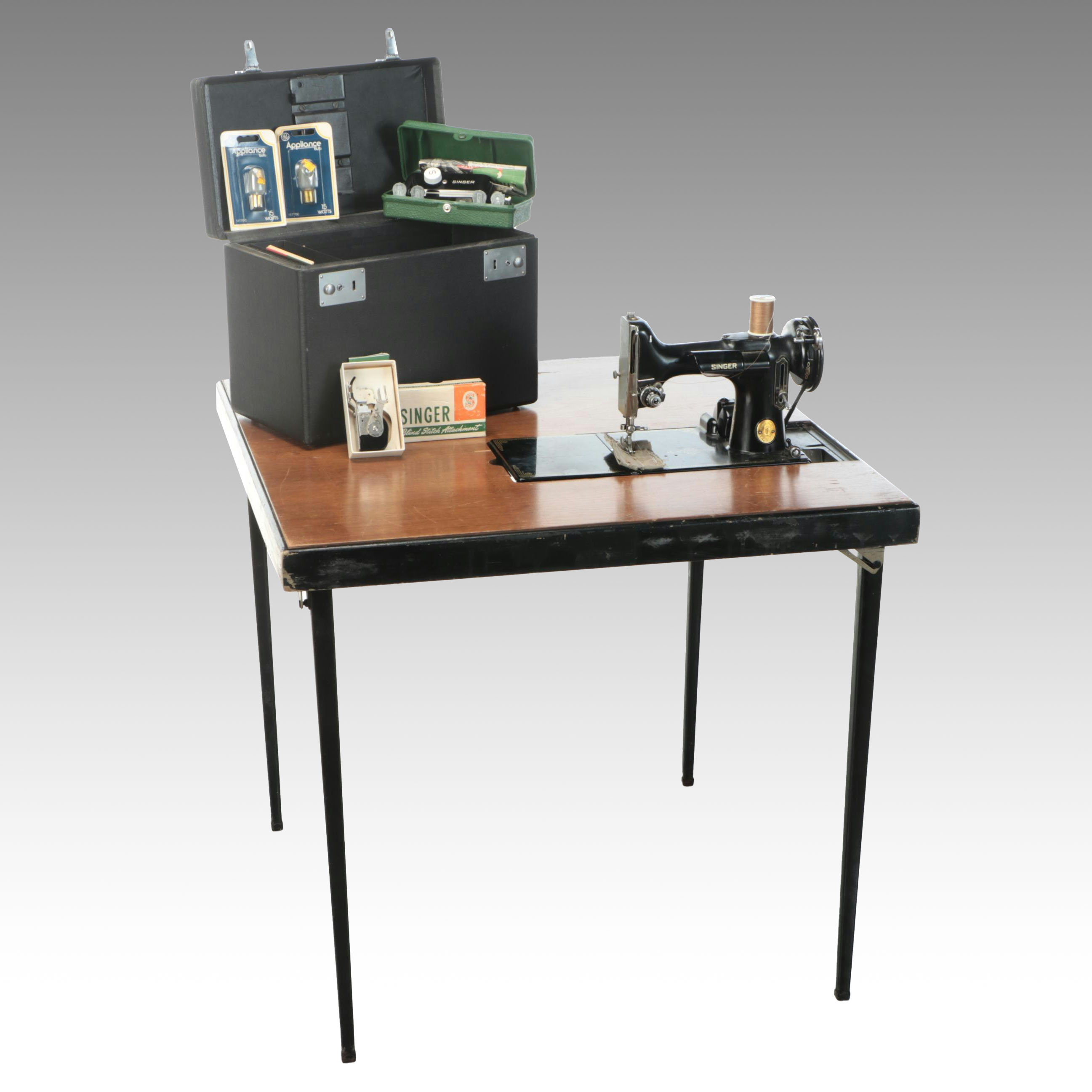 Singer Manufacturing Co. Cat. 3-120 Sewing Machine with Table, Early 1950s