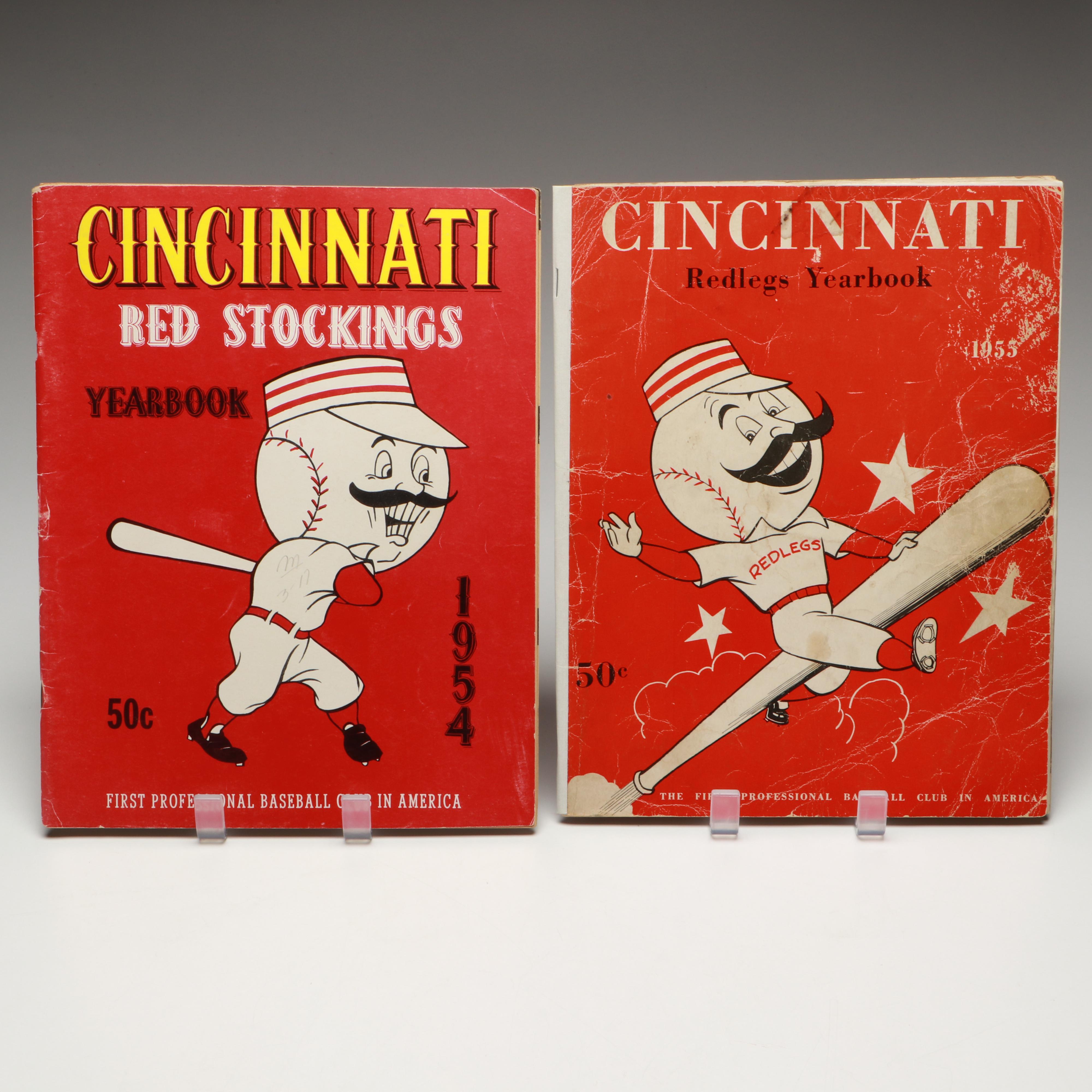 1954 and 1955 Cincinnati Reds Yearbooks